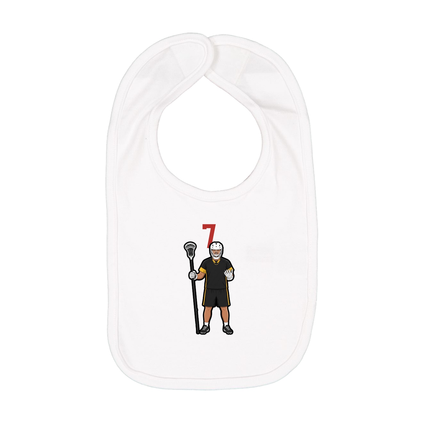 Infant Bib — Number Top in White
