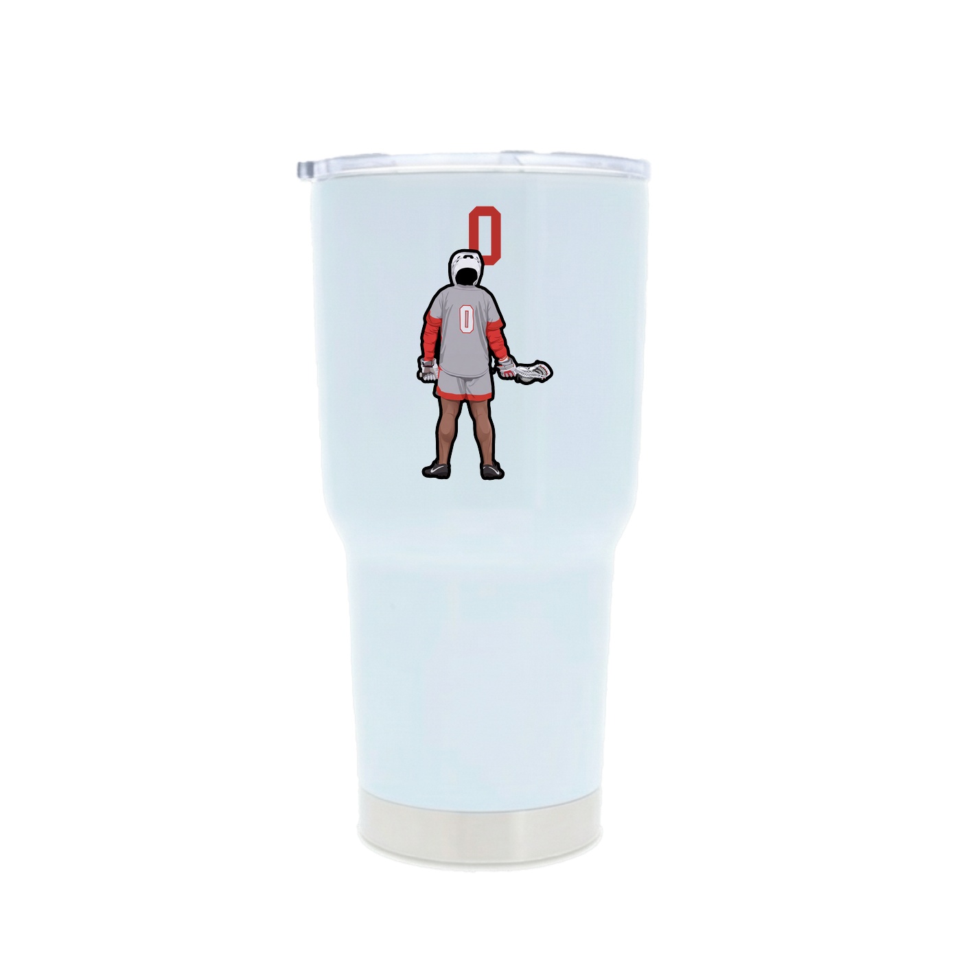 30oz Stainless Steel Tumbler — Number Top in White