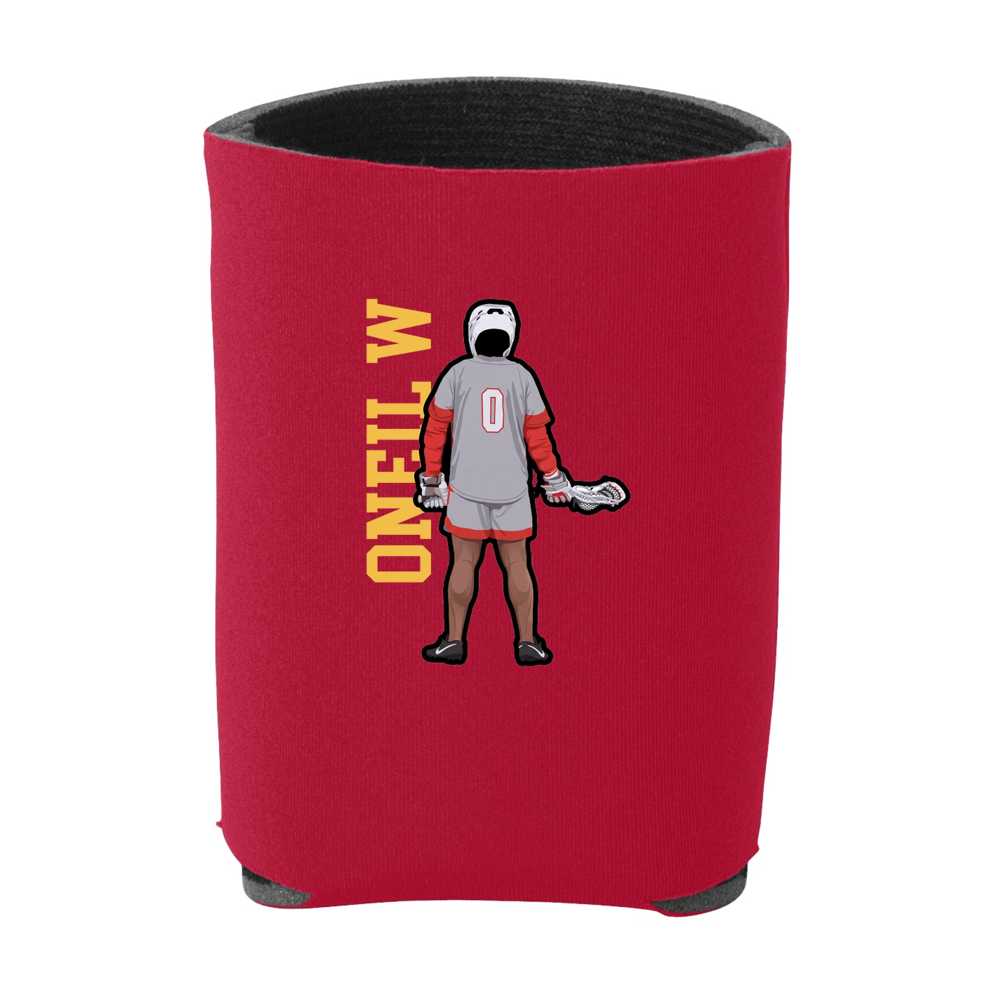 Can Holder — Name Vertical in Red