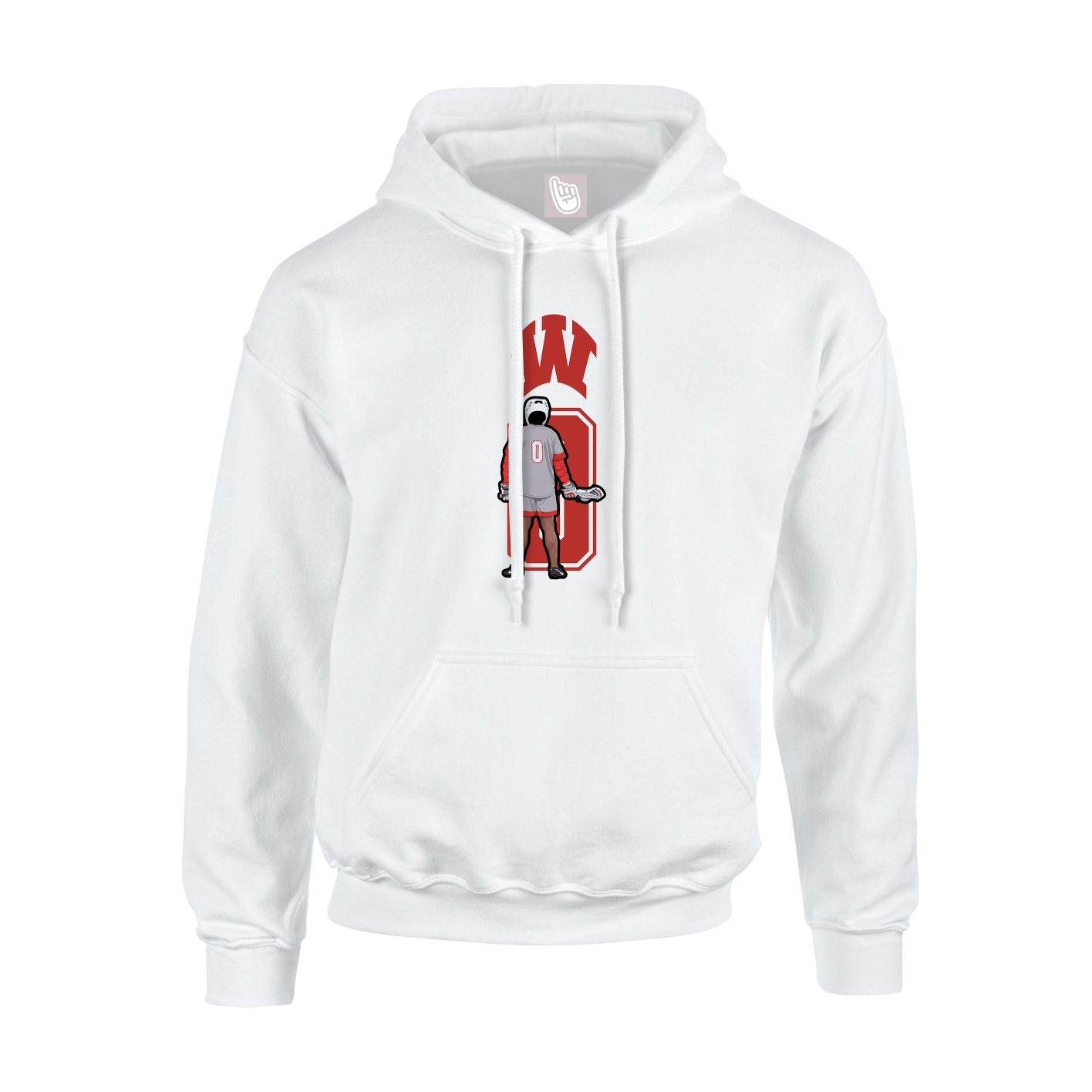 Youth Hoodie — Number in White