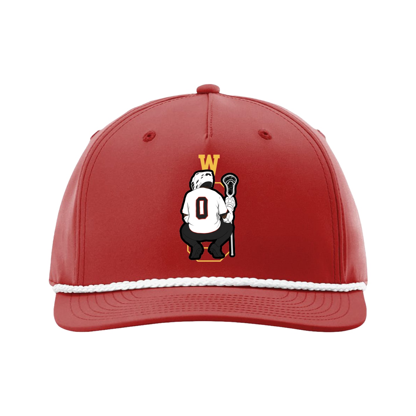 Five-Panel Classic Rope Cap — Shirsey in Red