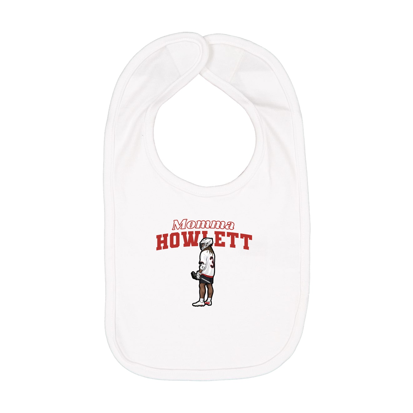 Infant Bib — Mothers Day Block in White