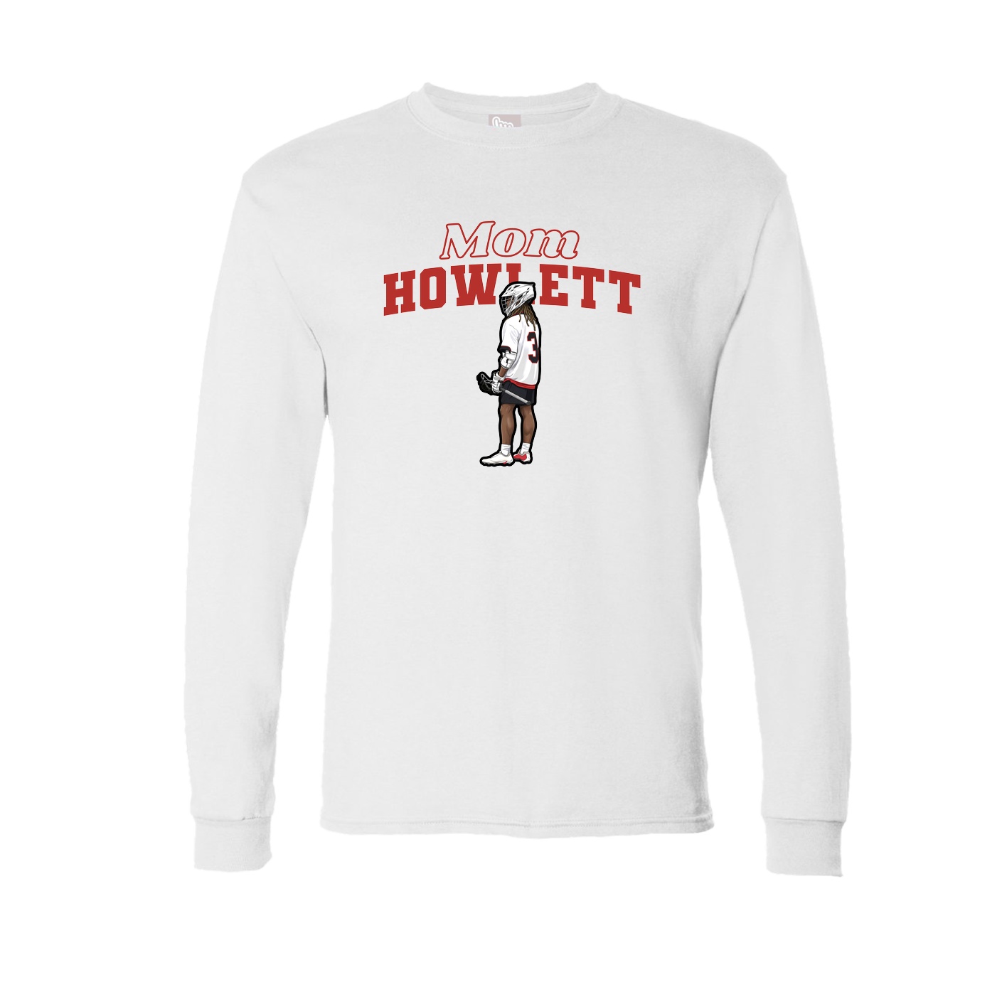 Long Sleeve Tee — Mothers Day Block in White