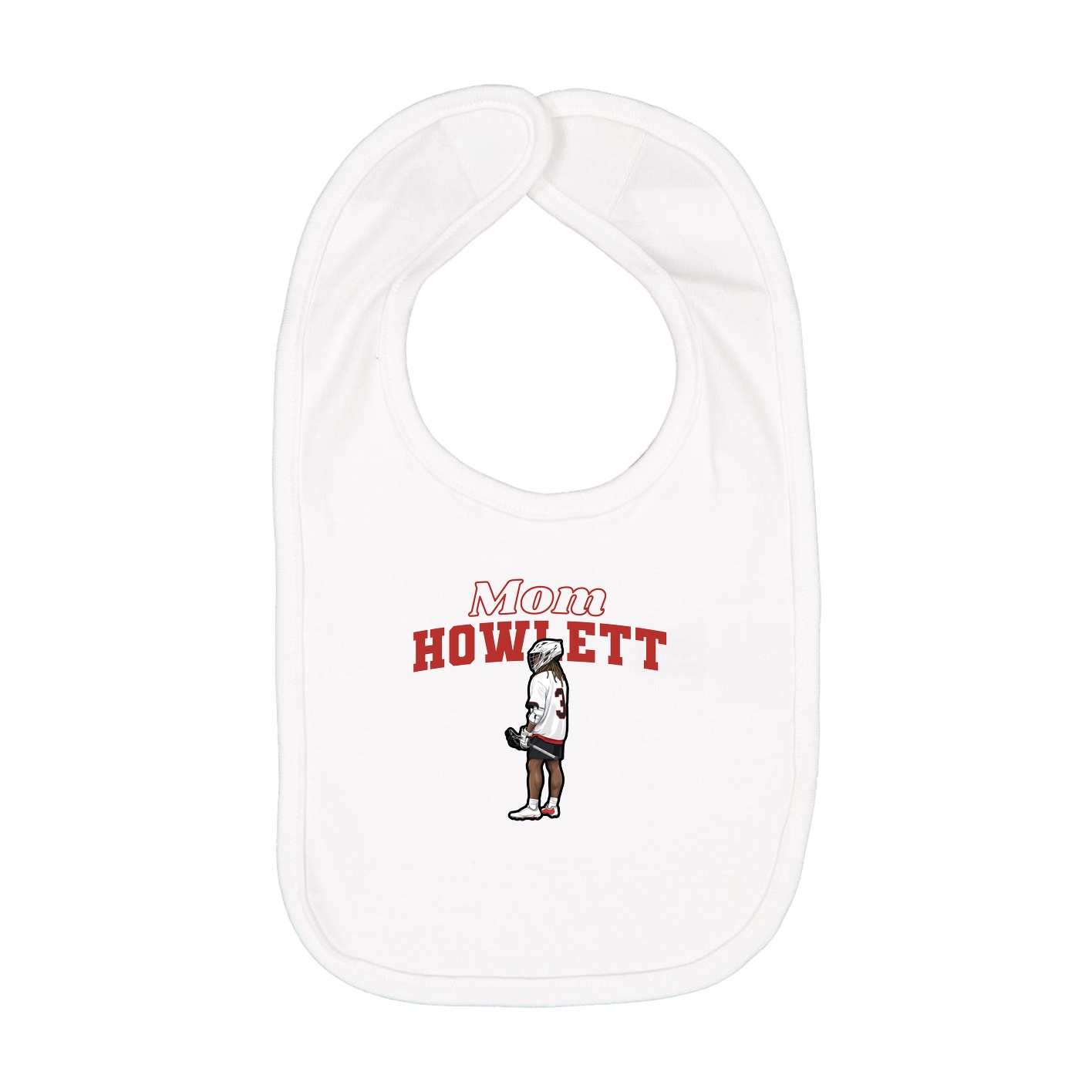 Infant Bib — Mothers Day Block in White