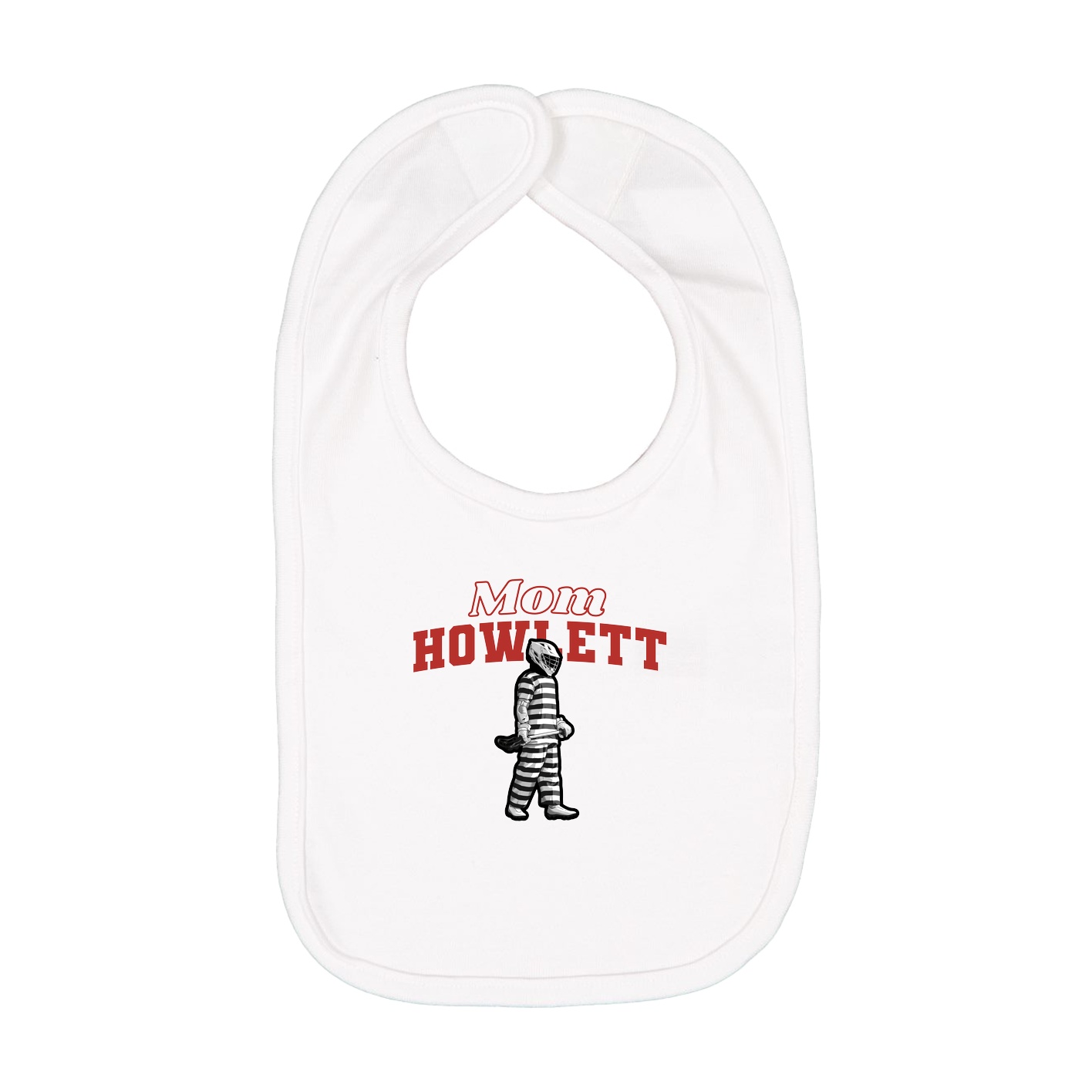 Infant Bib — Mothers Day Block in White