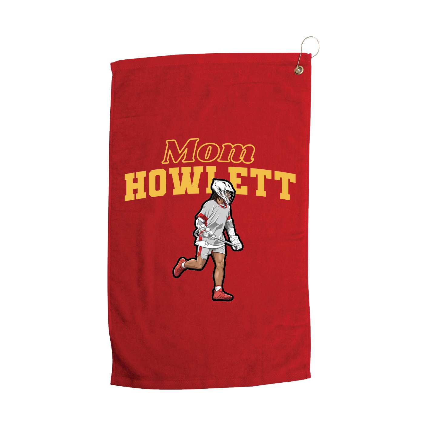 Golf Towel — Mothers Day Block in Red