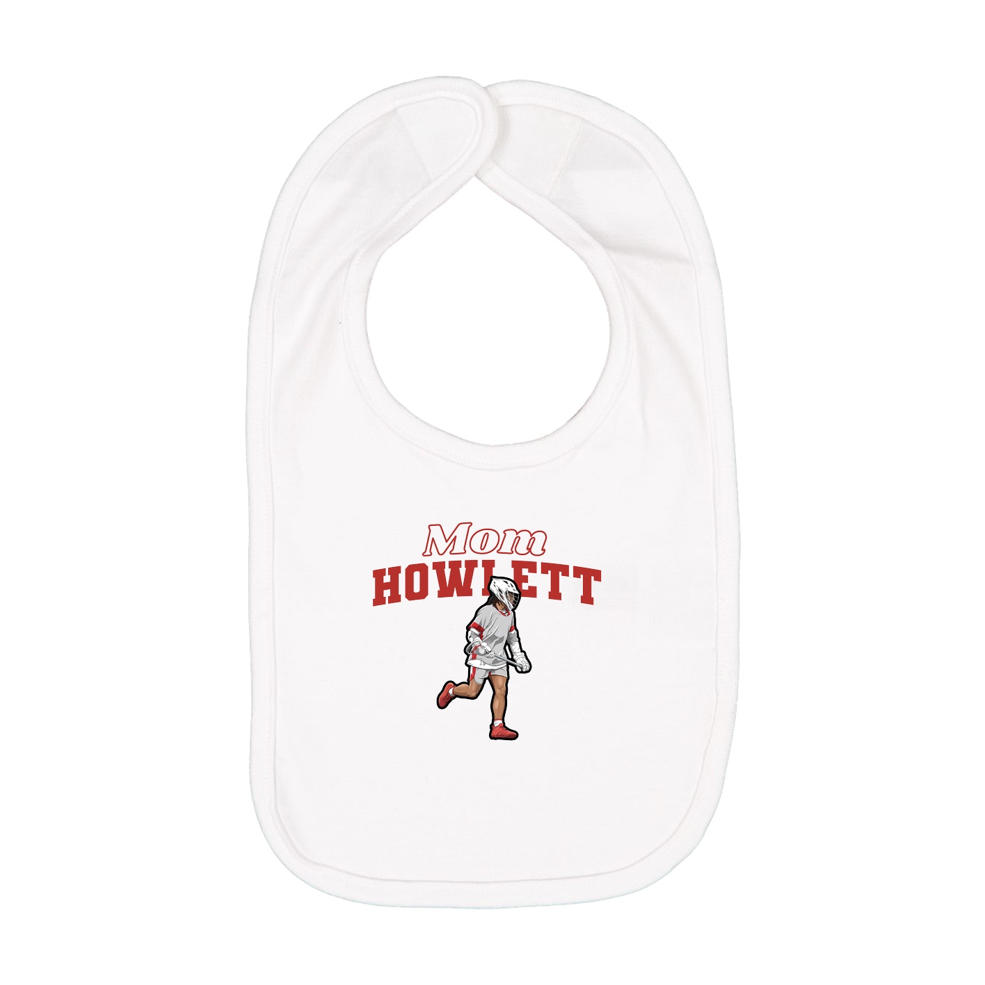 Infant Bib — Mothers Day Block in White