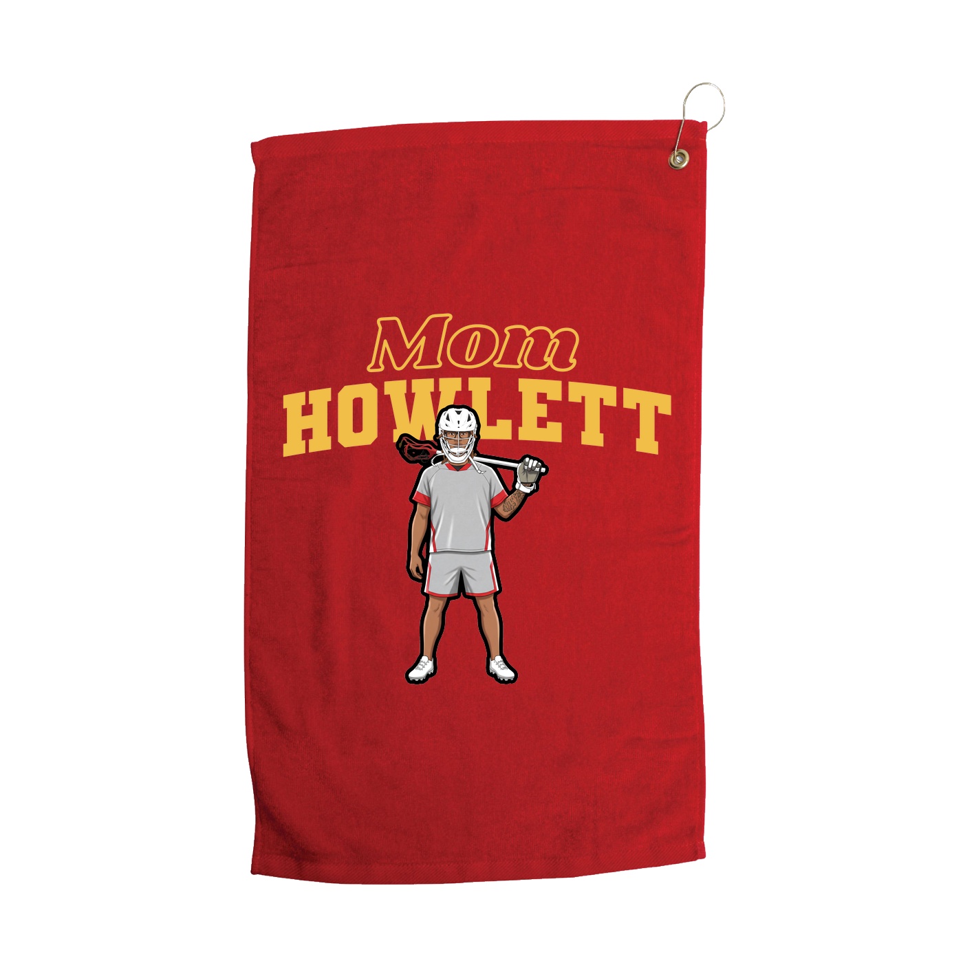 Golf Towel — Mothers Day Block in Red