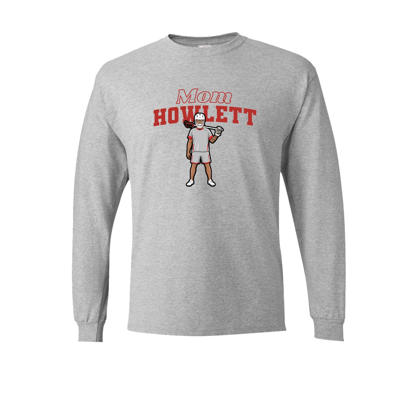 Long Sleeve Tee — Mothers Day Block in Grey