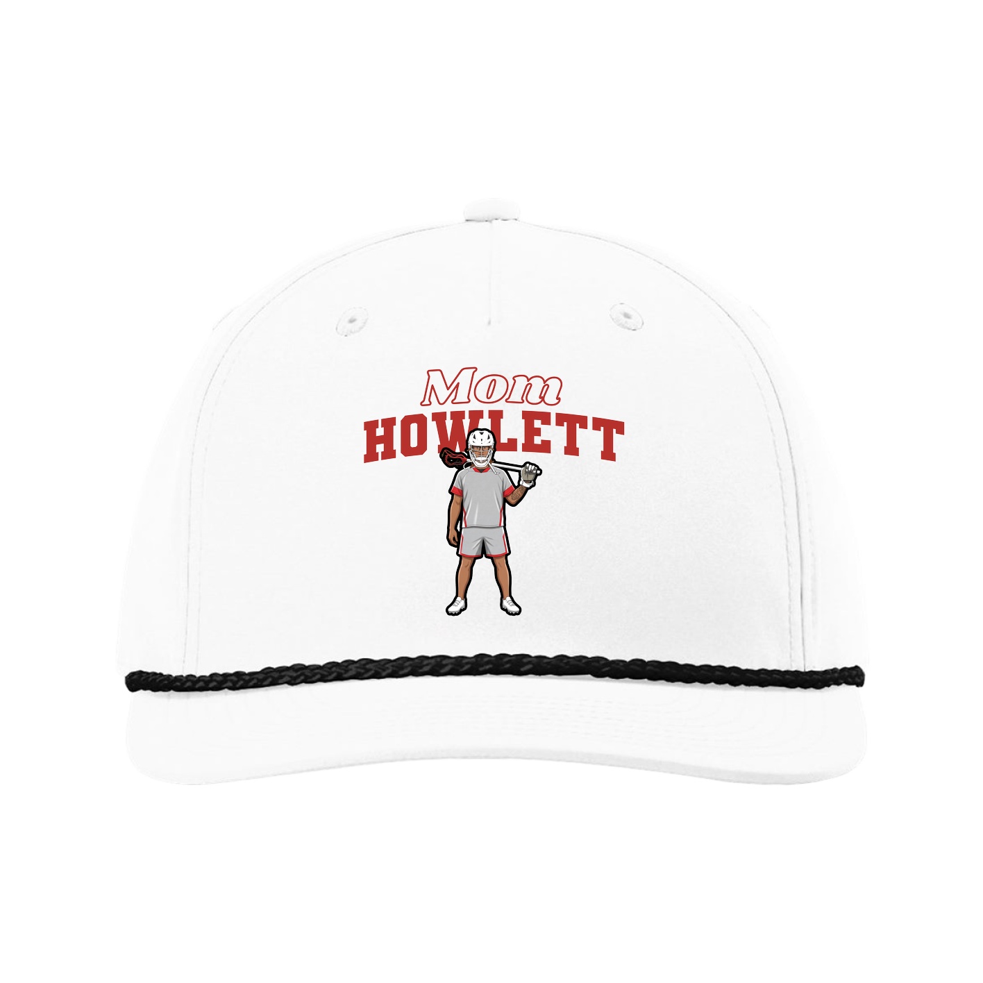 Five-Panel Classic Rope Cap — Mothers Day Block in White