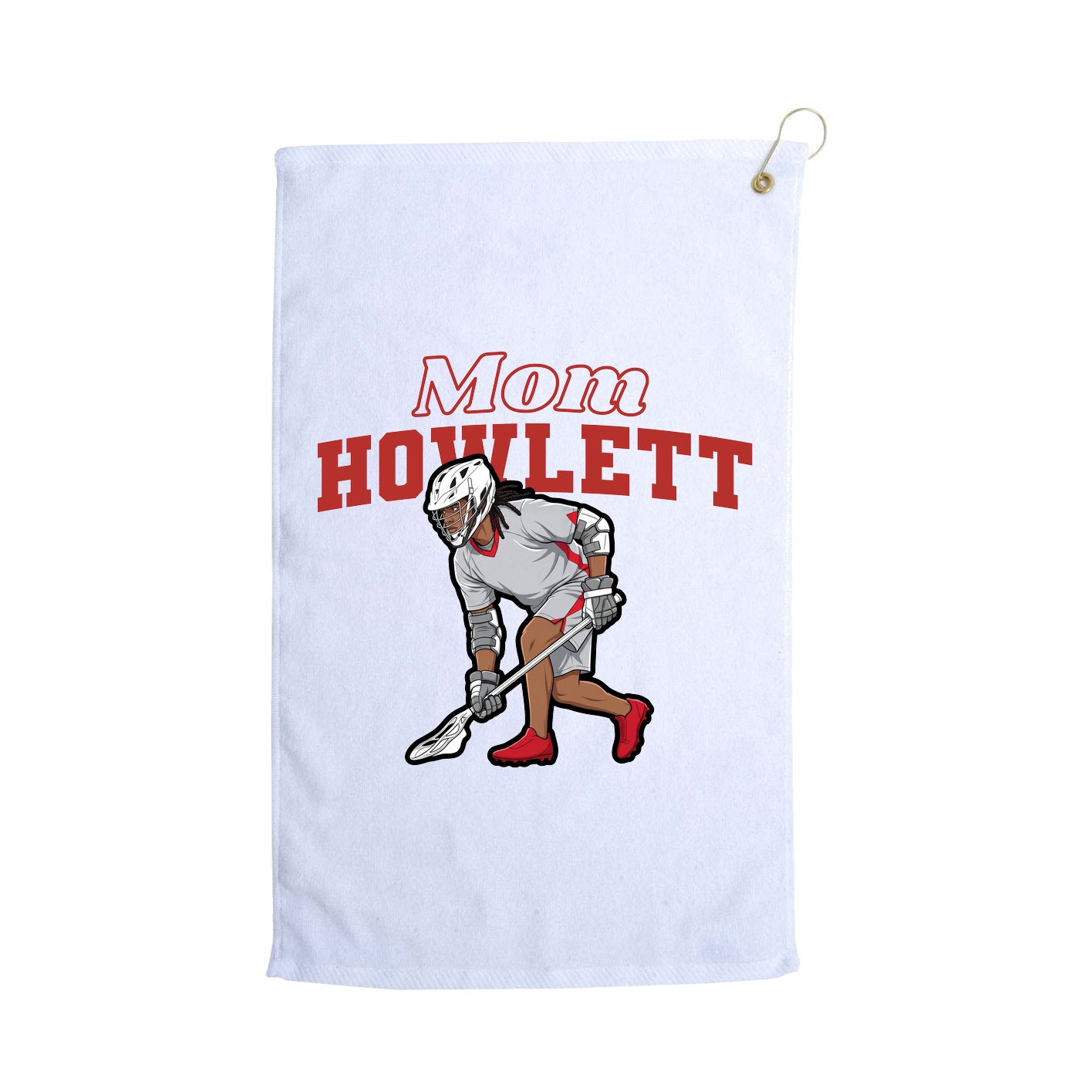 Golf Towel — Mothers Day Block in White