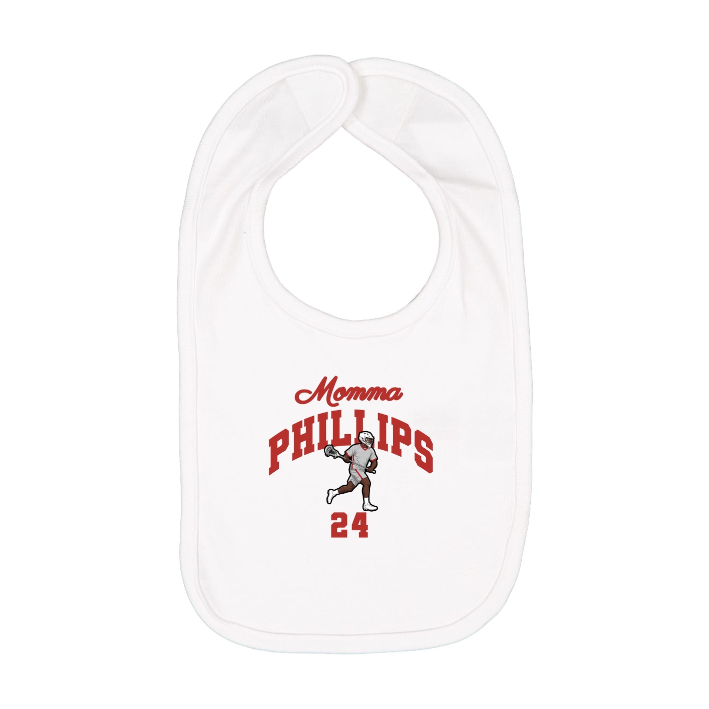 Infant Bib — Mothers Day Arch in White