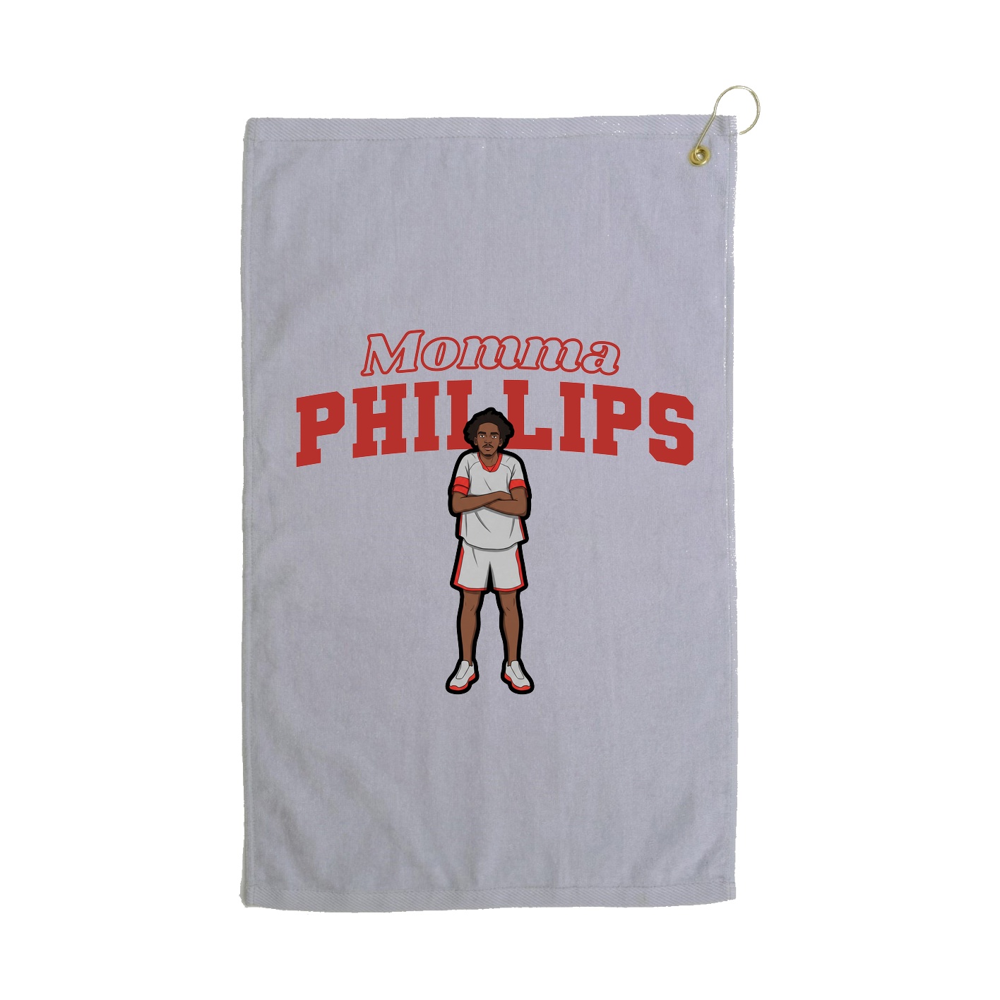 Golf Towel — Mothers Day Block in Grey