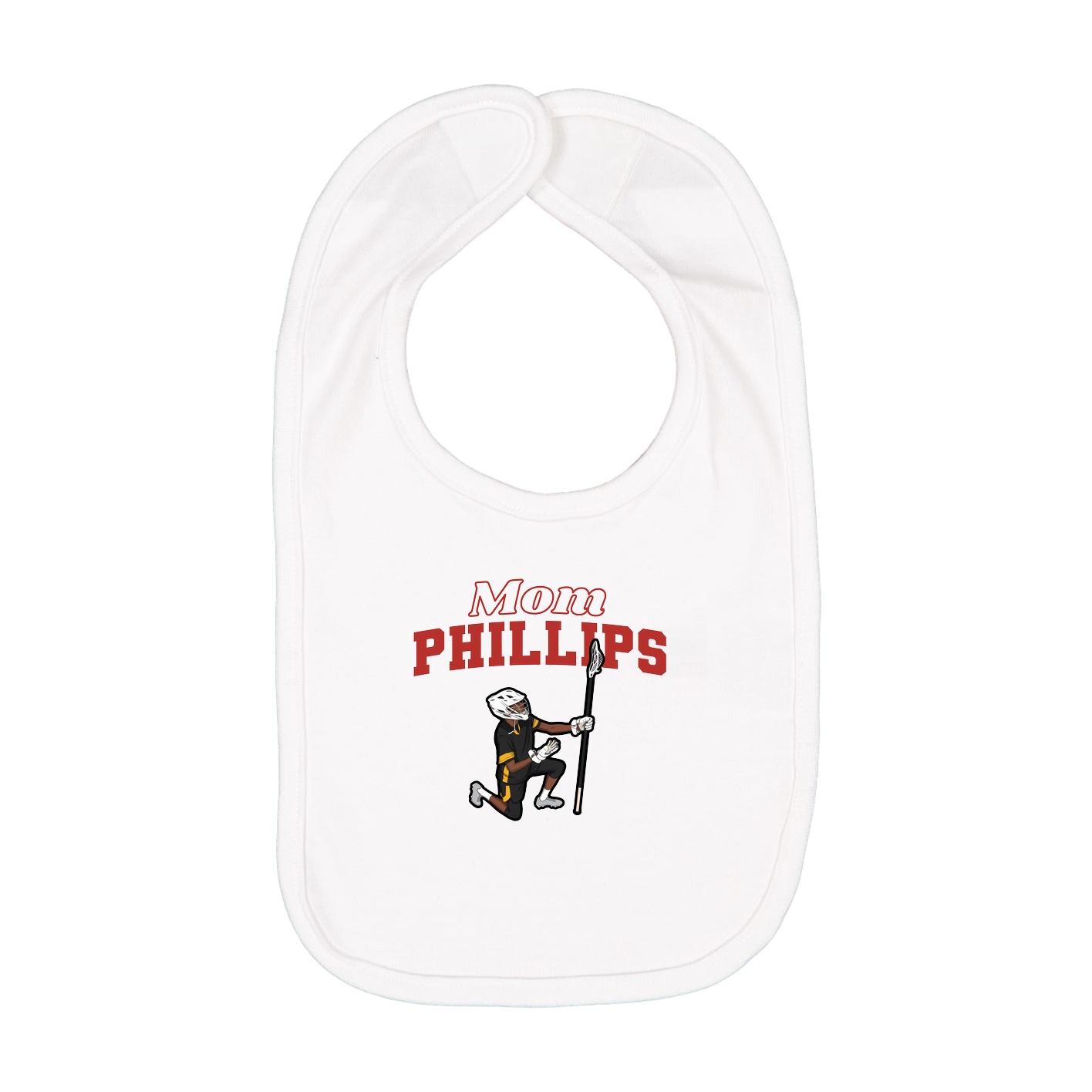 Infant Bib — Mothers Day Block in White