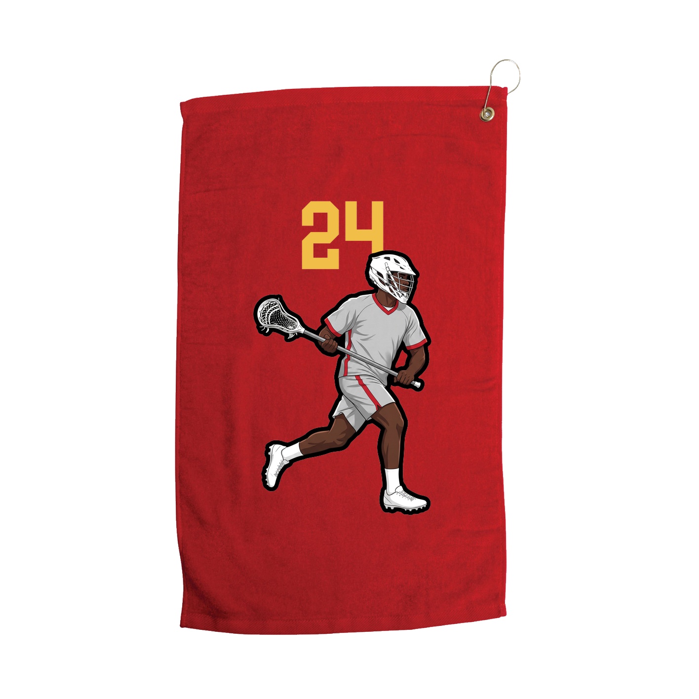 Golf Towel — Number Top in Red