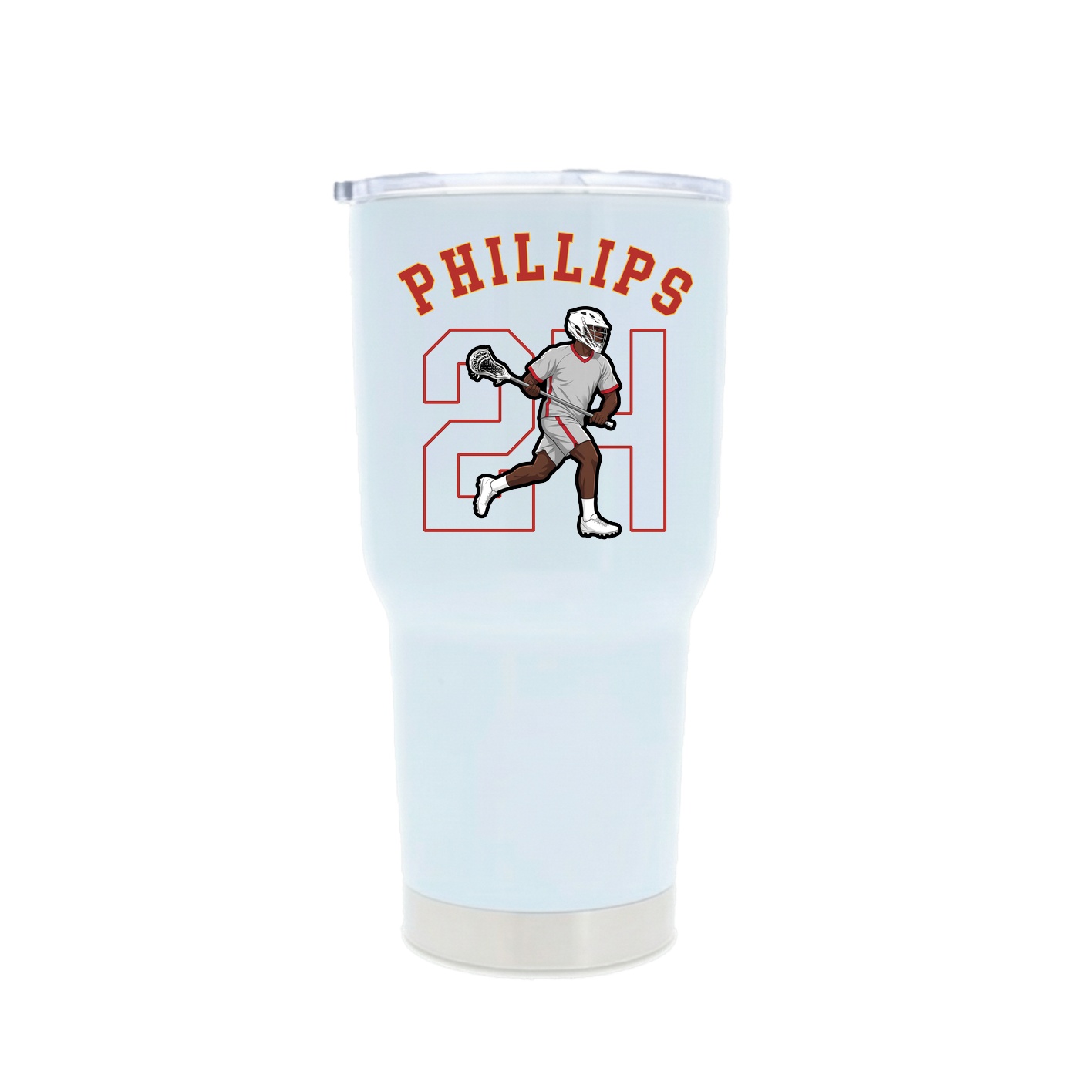30oz Stainless Steel Tumbler — Shirsey Arch in White