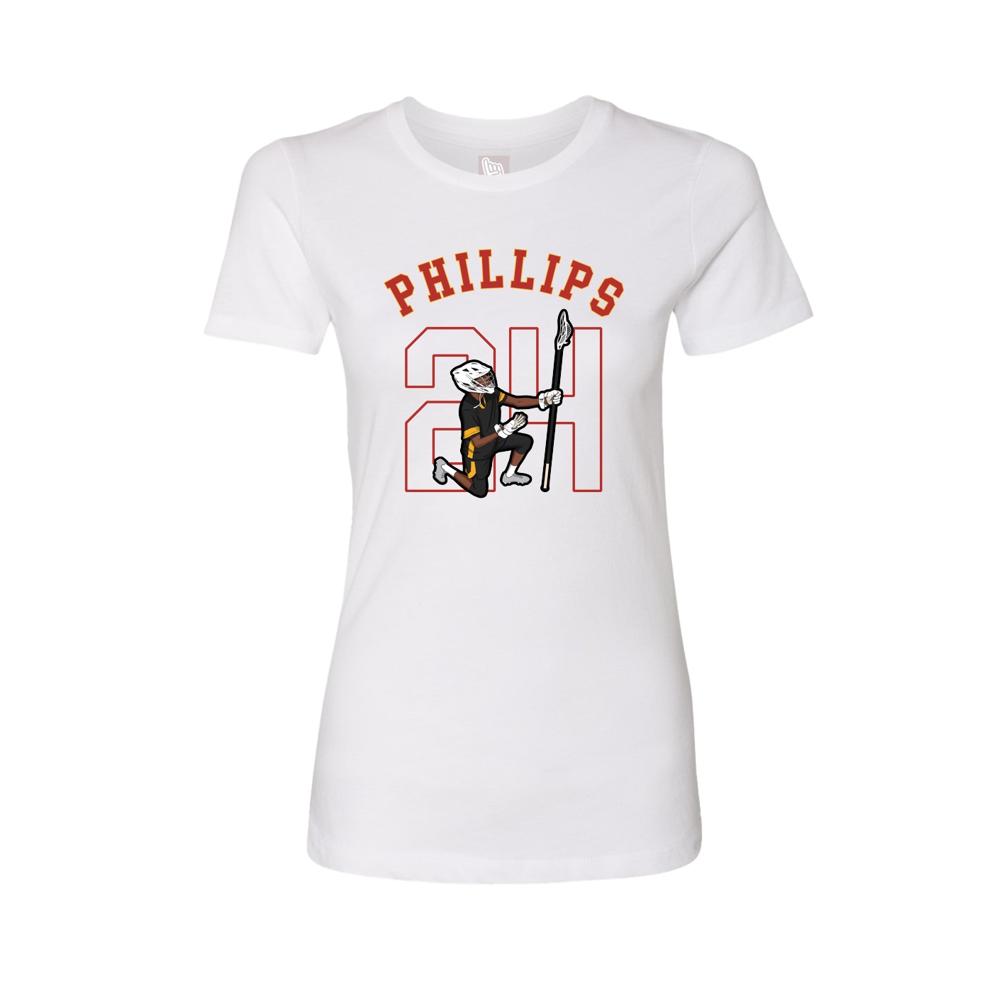 Fitted Women's Tee — Shirsey Arch in White