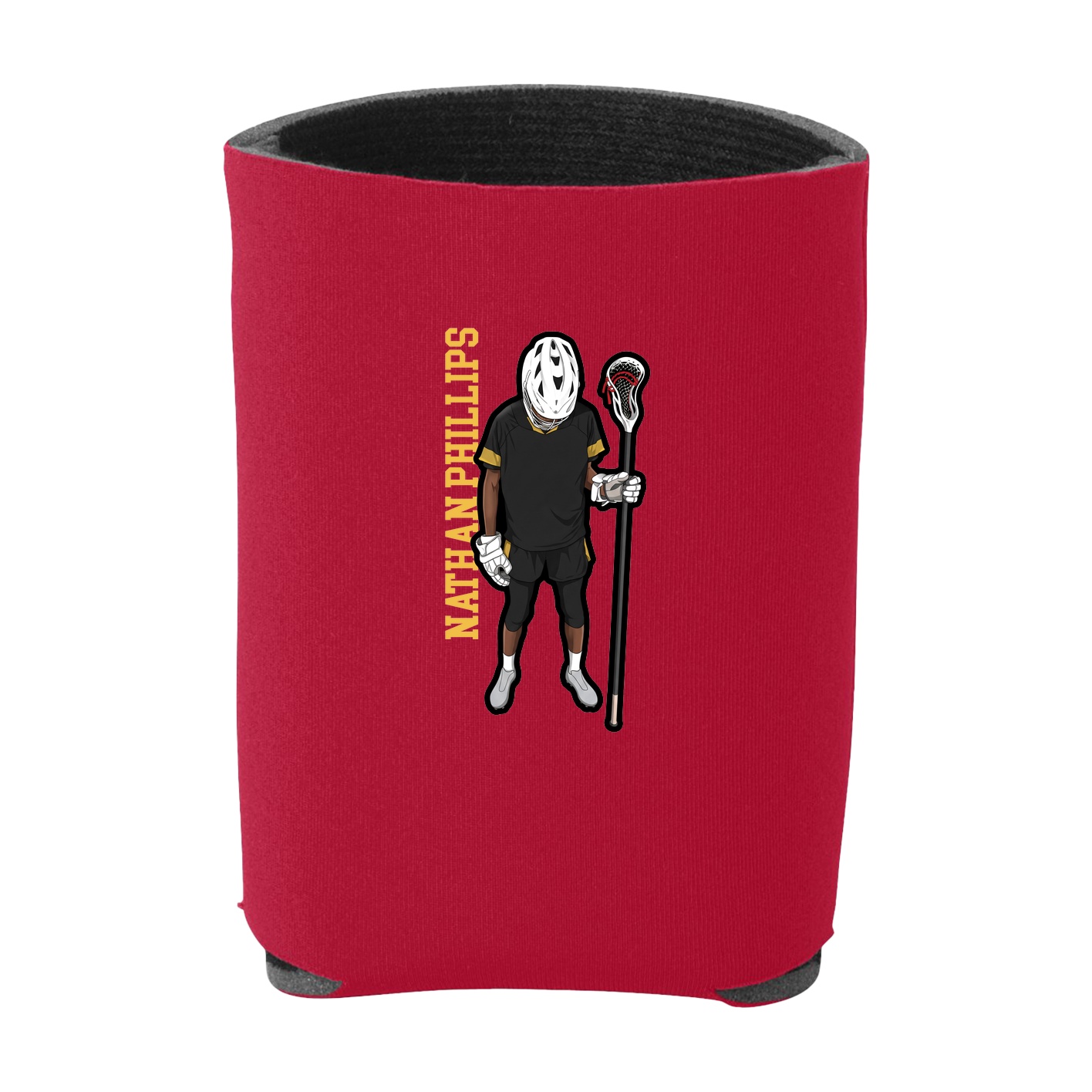 Can Holder — Name Vertical in Red