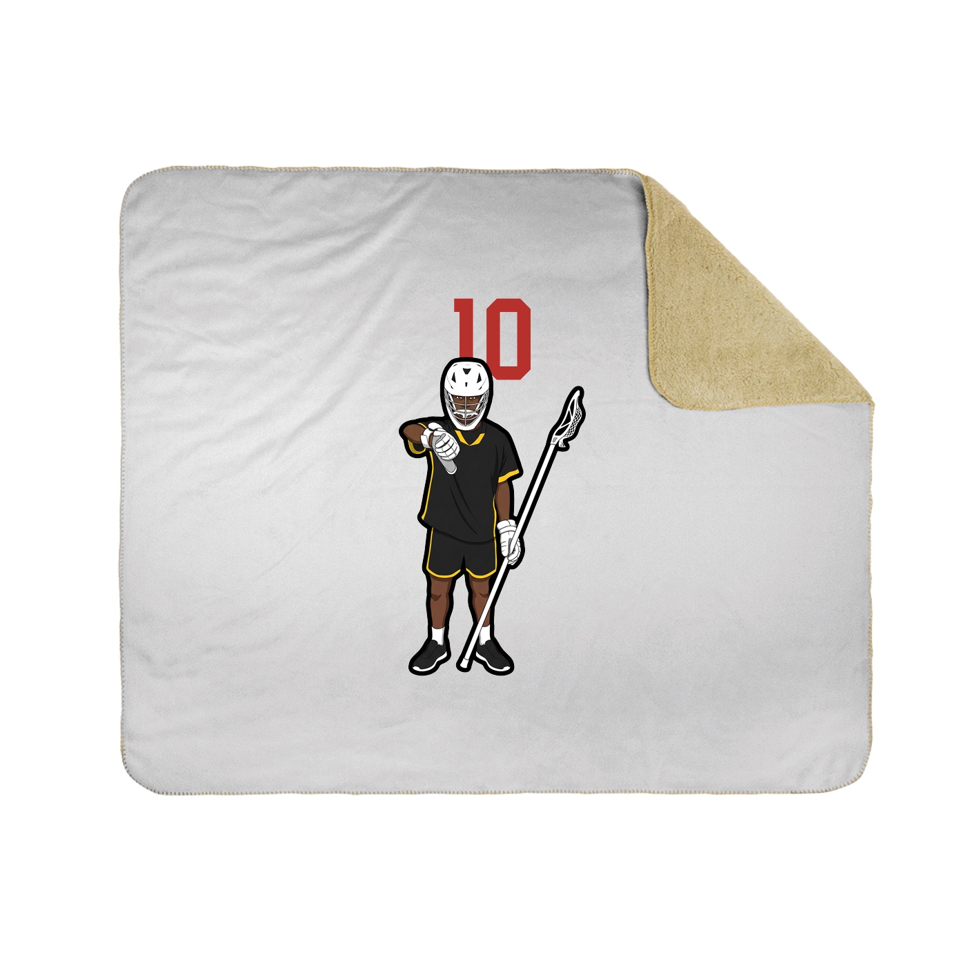 Throw Blanket — Number Top in White