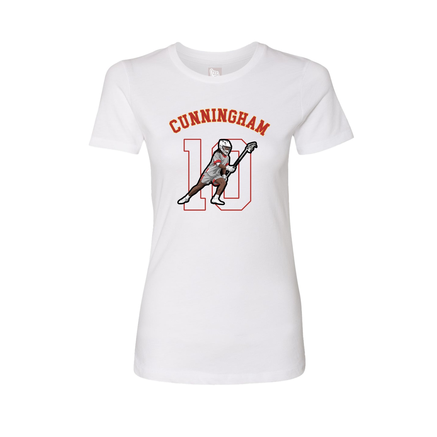 Fitted Women's Tee — Shirsey Arch in White