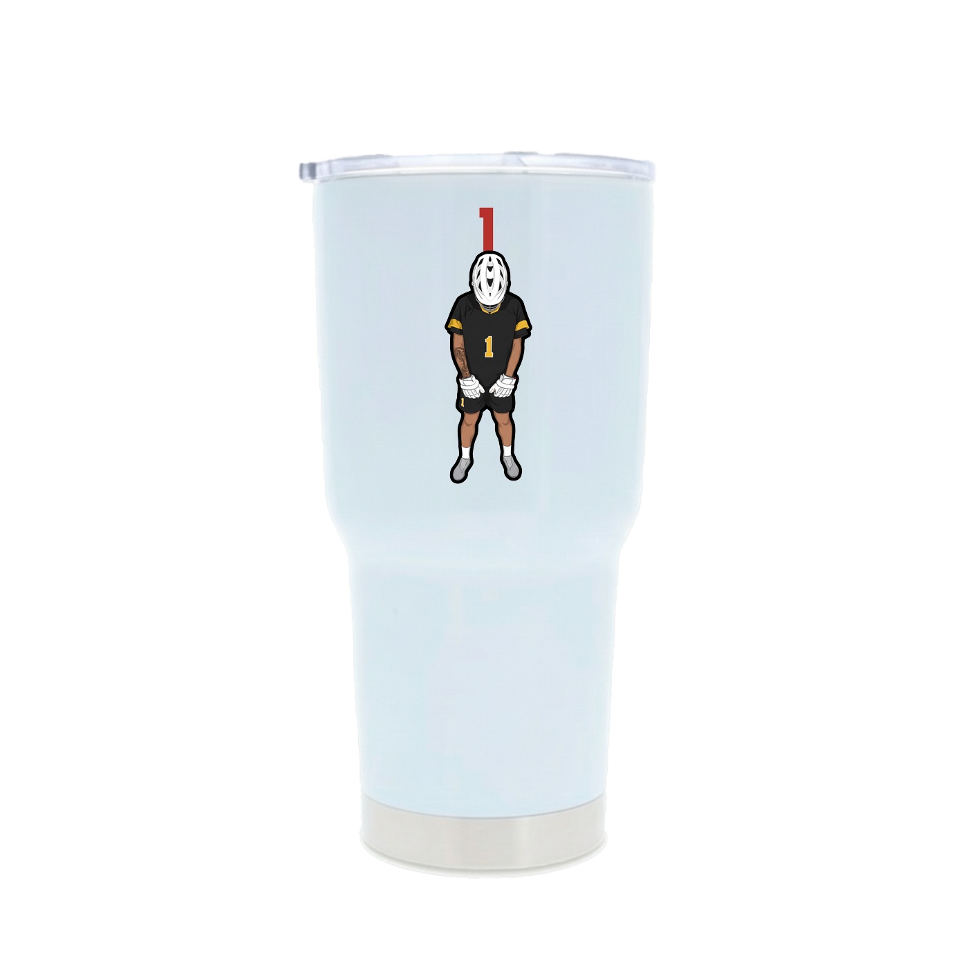 30oz Stainless Steel Tumbler — Number Top in White