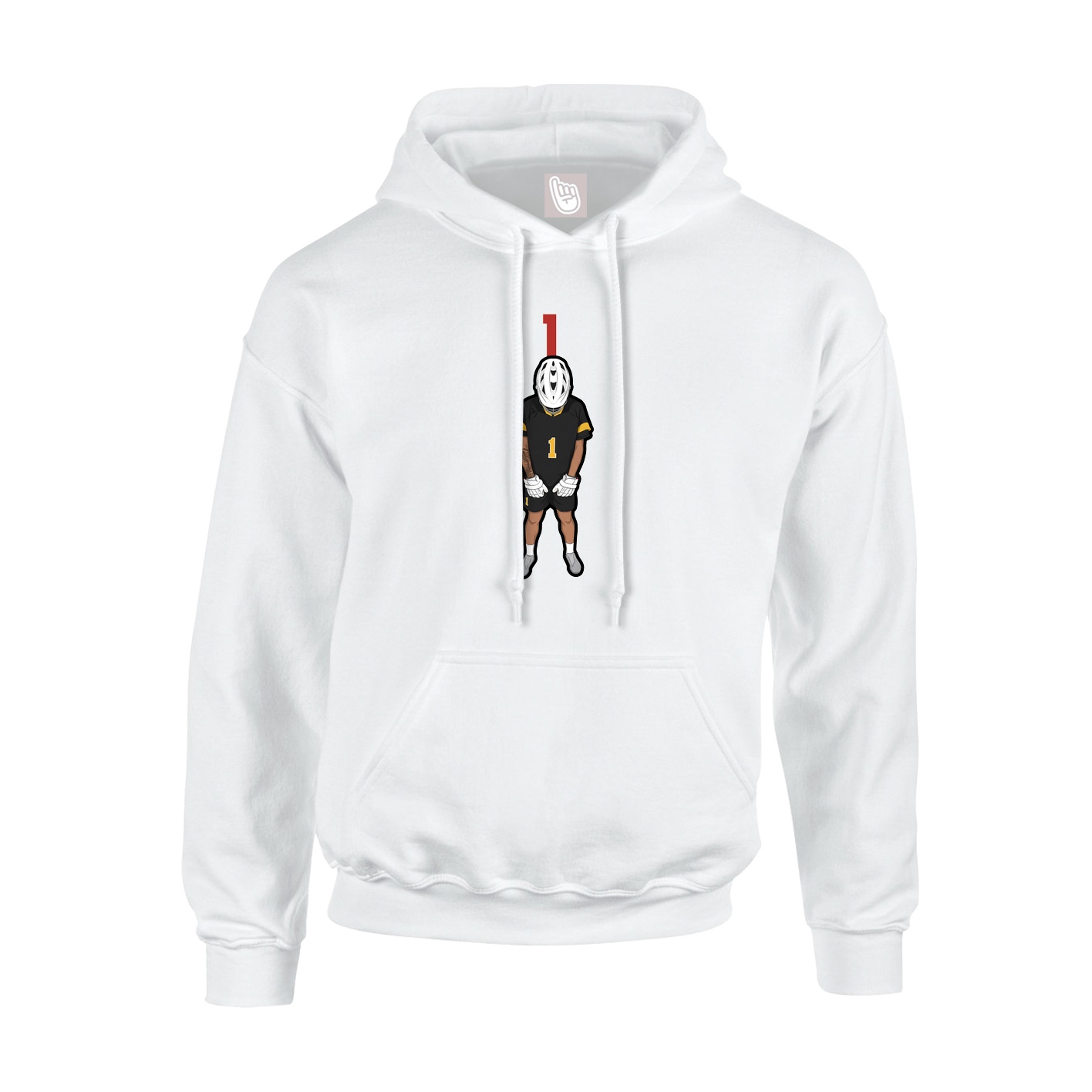 Hoodie — Number Top in White