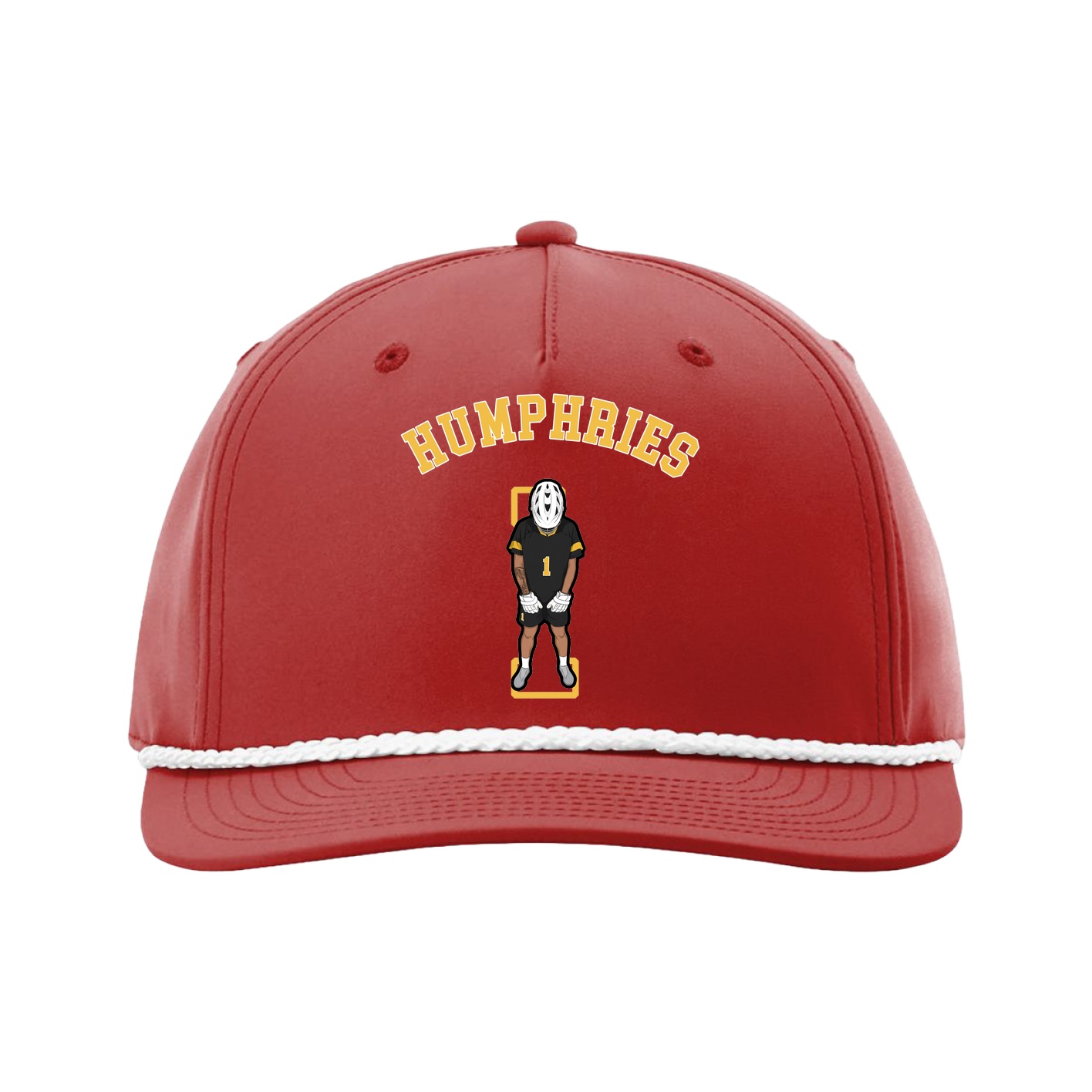 Five-Panel Classic Rope Cap — Shirsey Arch in Red