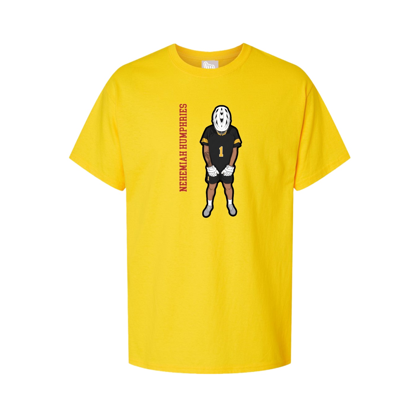 Youth Tee — Name Vertical in Gold