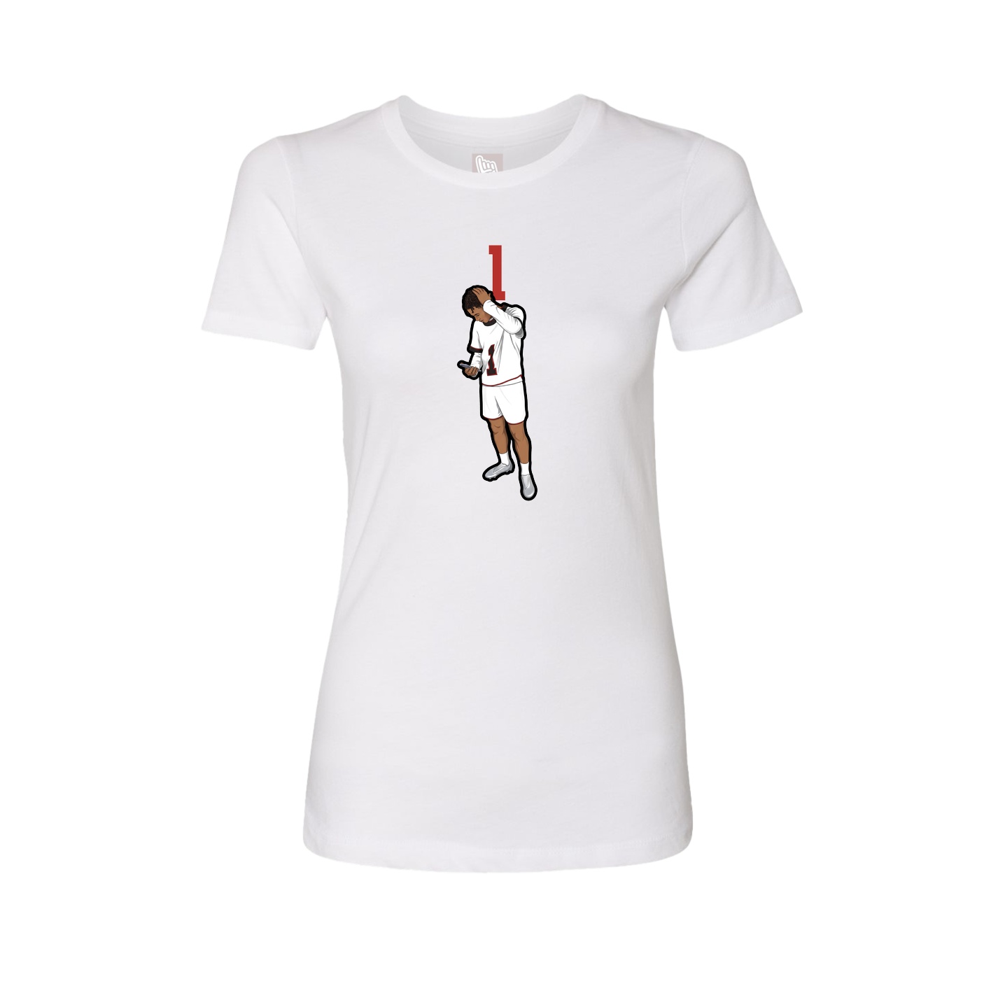 Womens Tee — Number Top in White