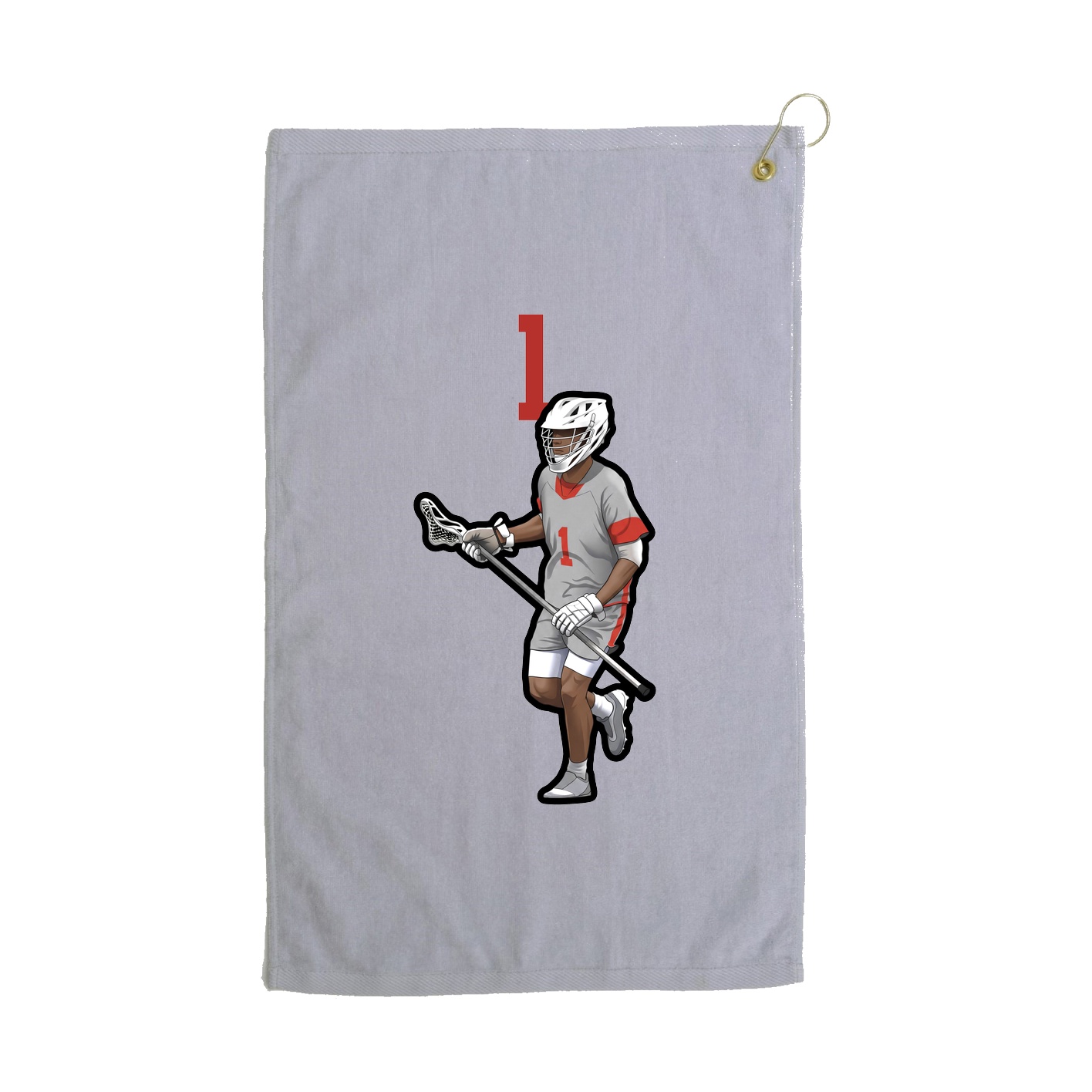 Golf Towel — Number Top in Grey