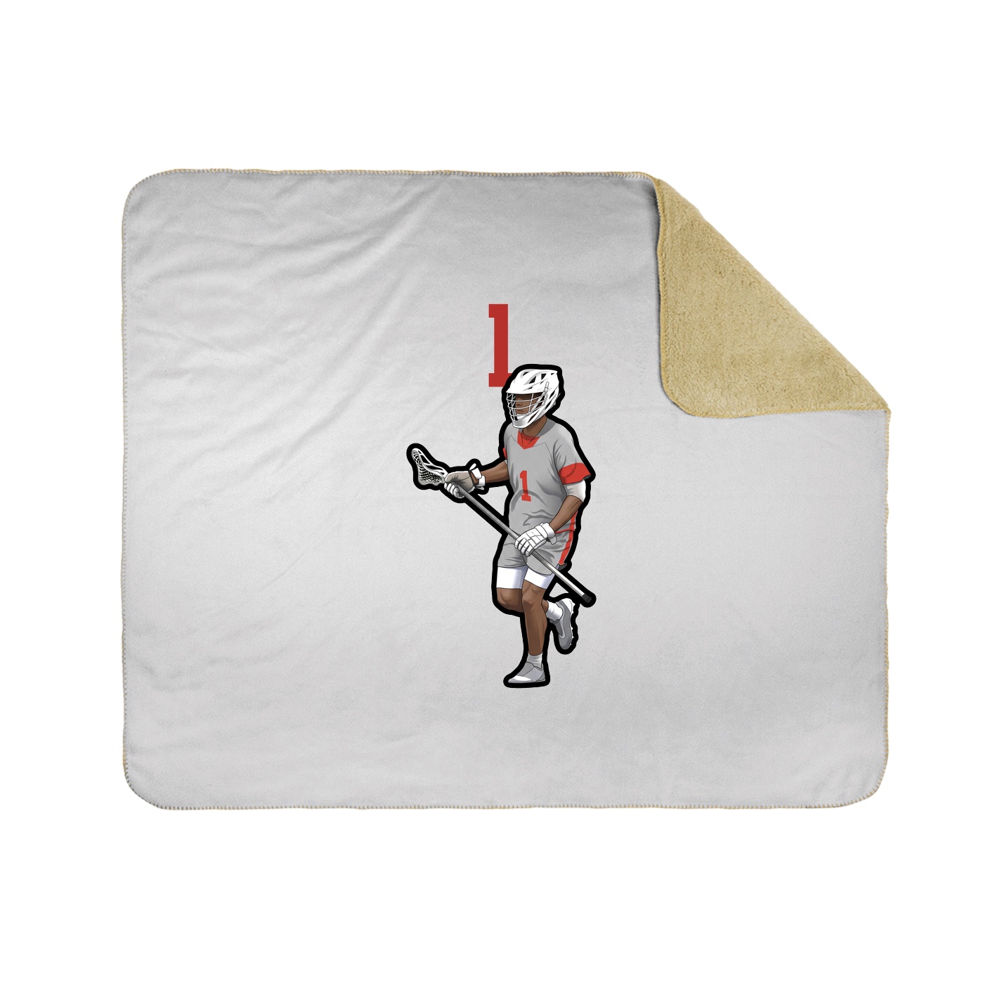 Throw Blanket — Number Top in White