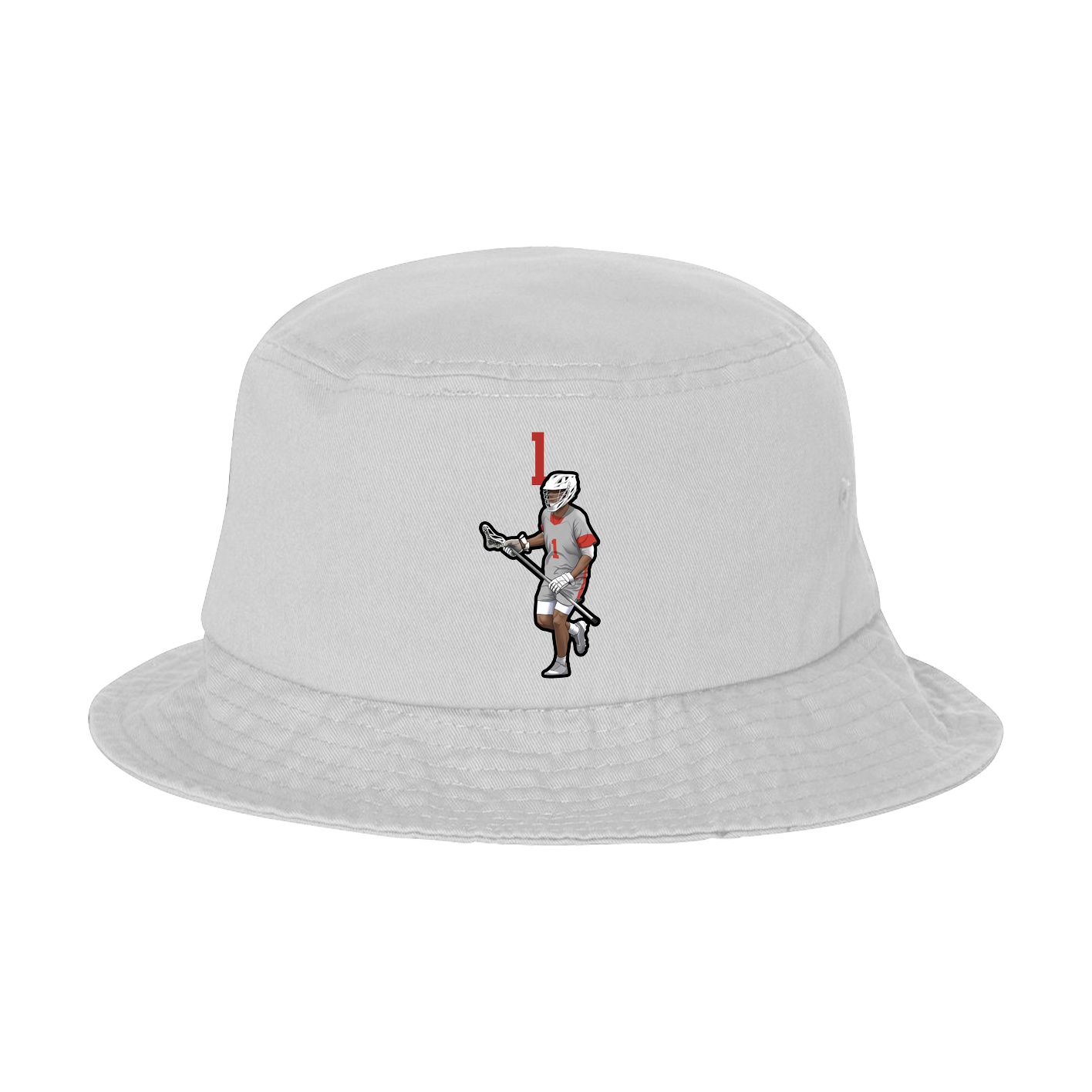 Bucket Cap — Number Top in White