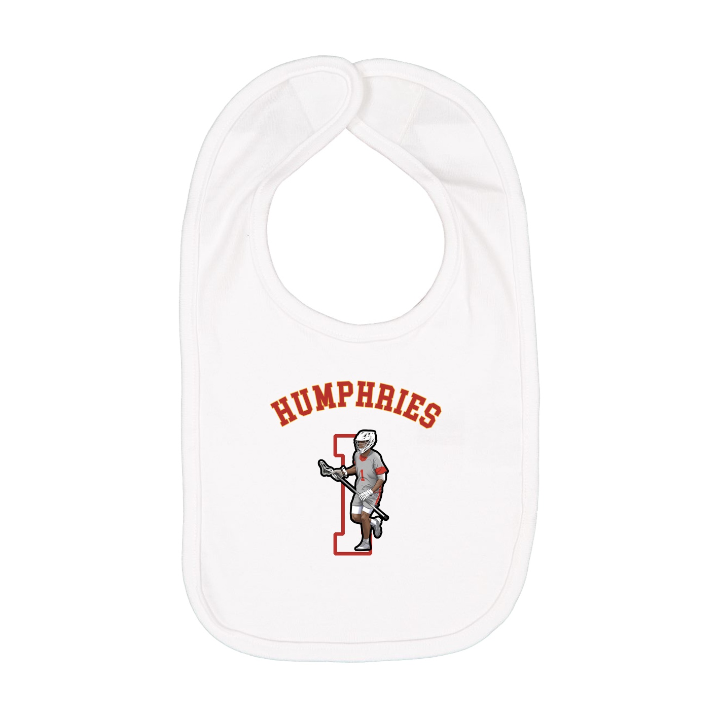 Infant Bib — Shirsey Arch in White