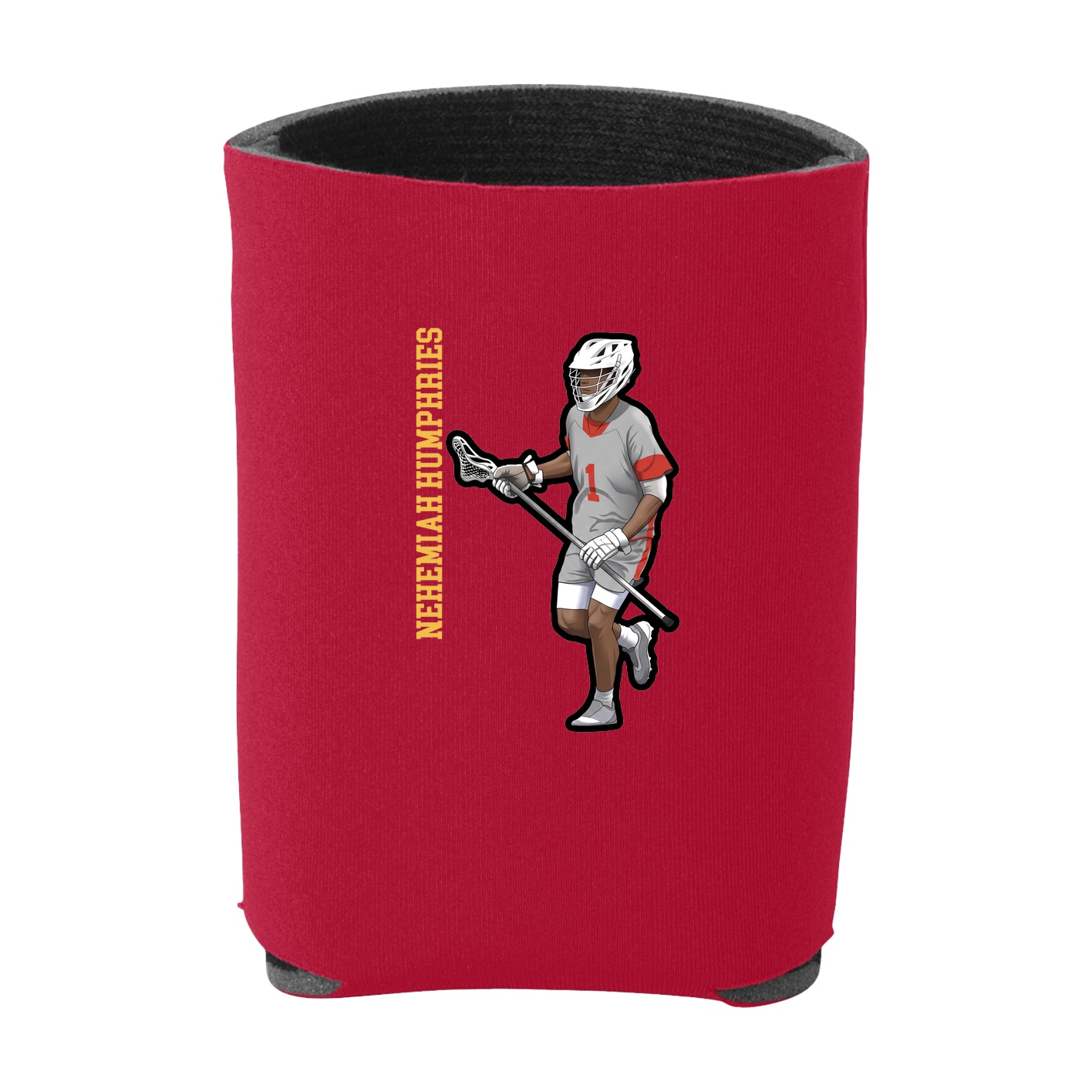 Can Holder — Name Vertical in Red