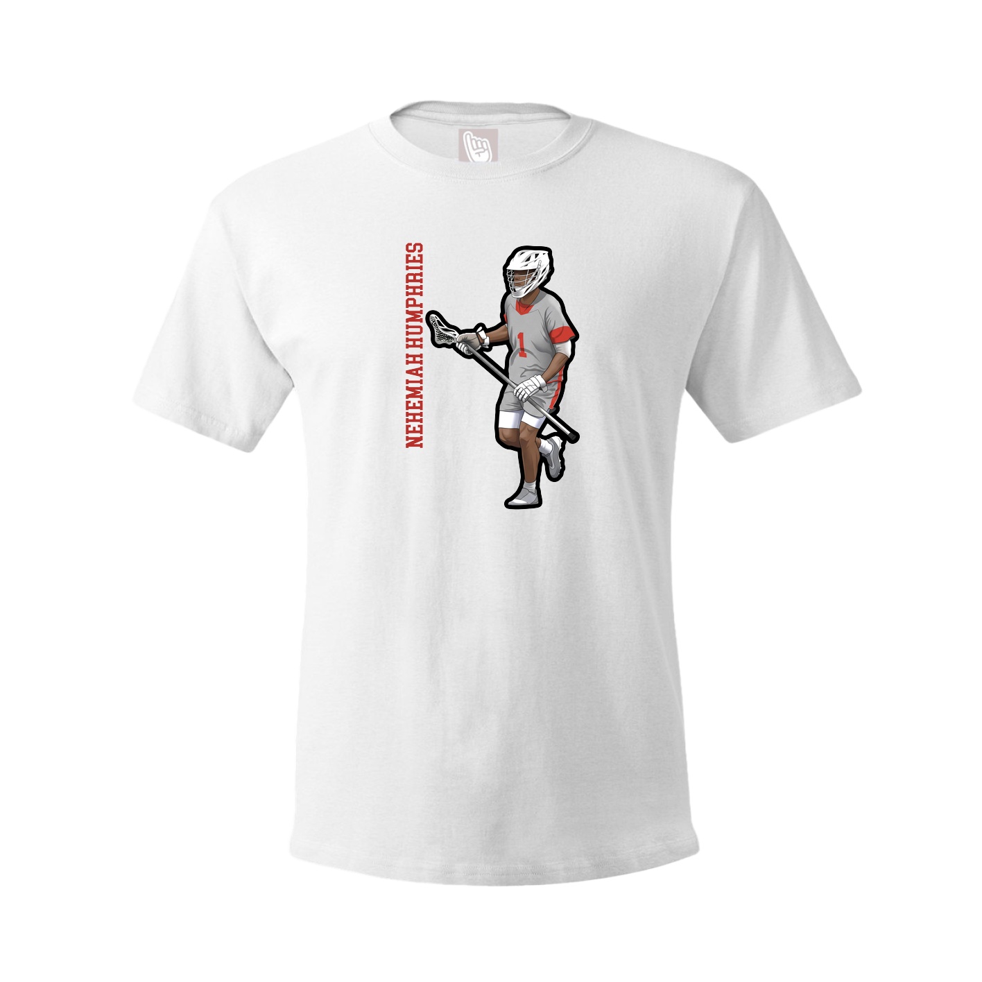 Tee — Name Vertical in White