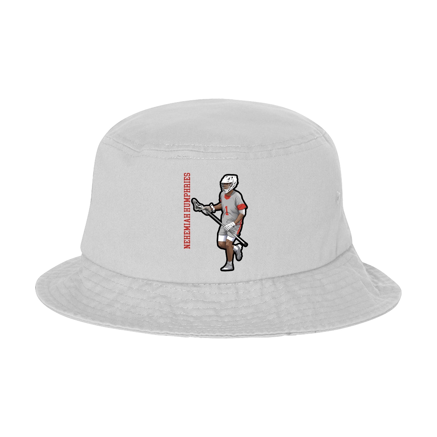 Bucket Cap — Name Vertical in White