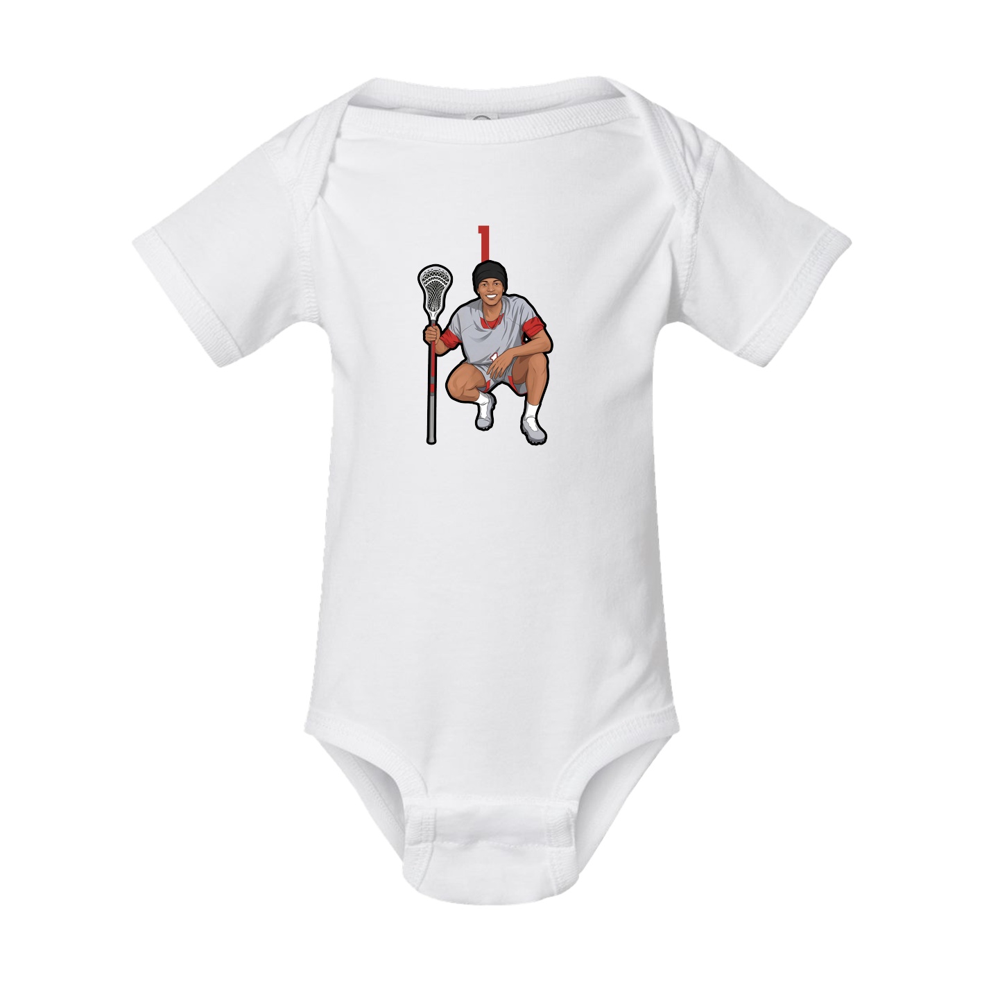 Baby Onesie — Number Top in White