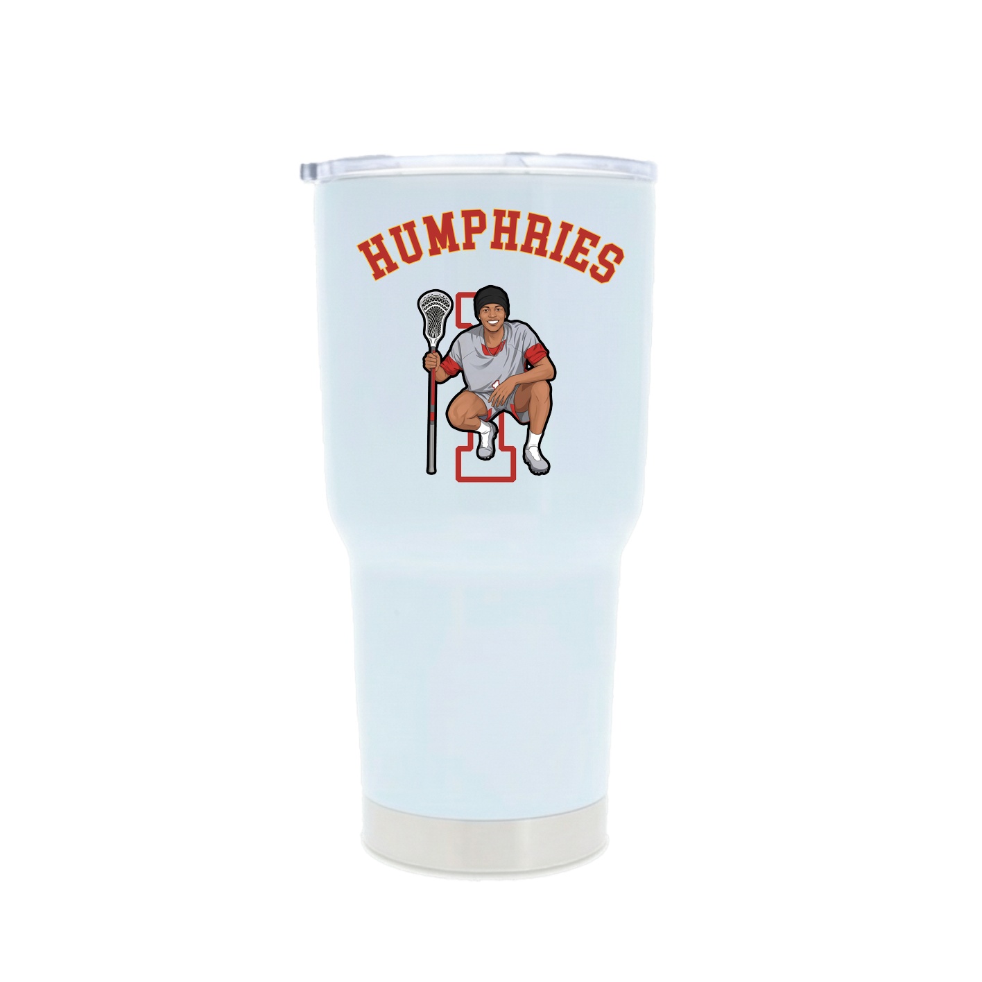30oz Stainless Steel Tumbler — Shirsey Arch in White