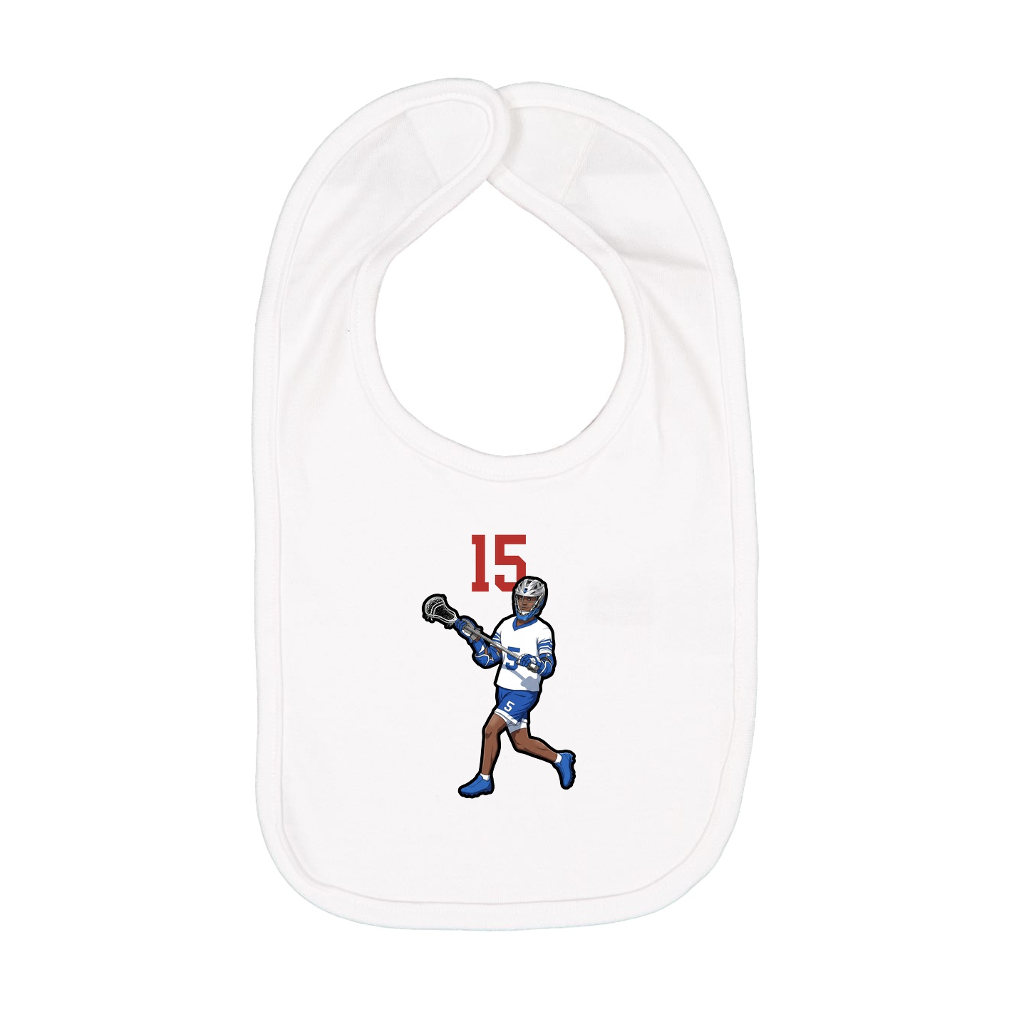 Infant Bib — Number Top in White