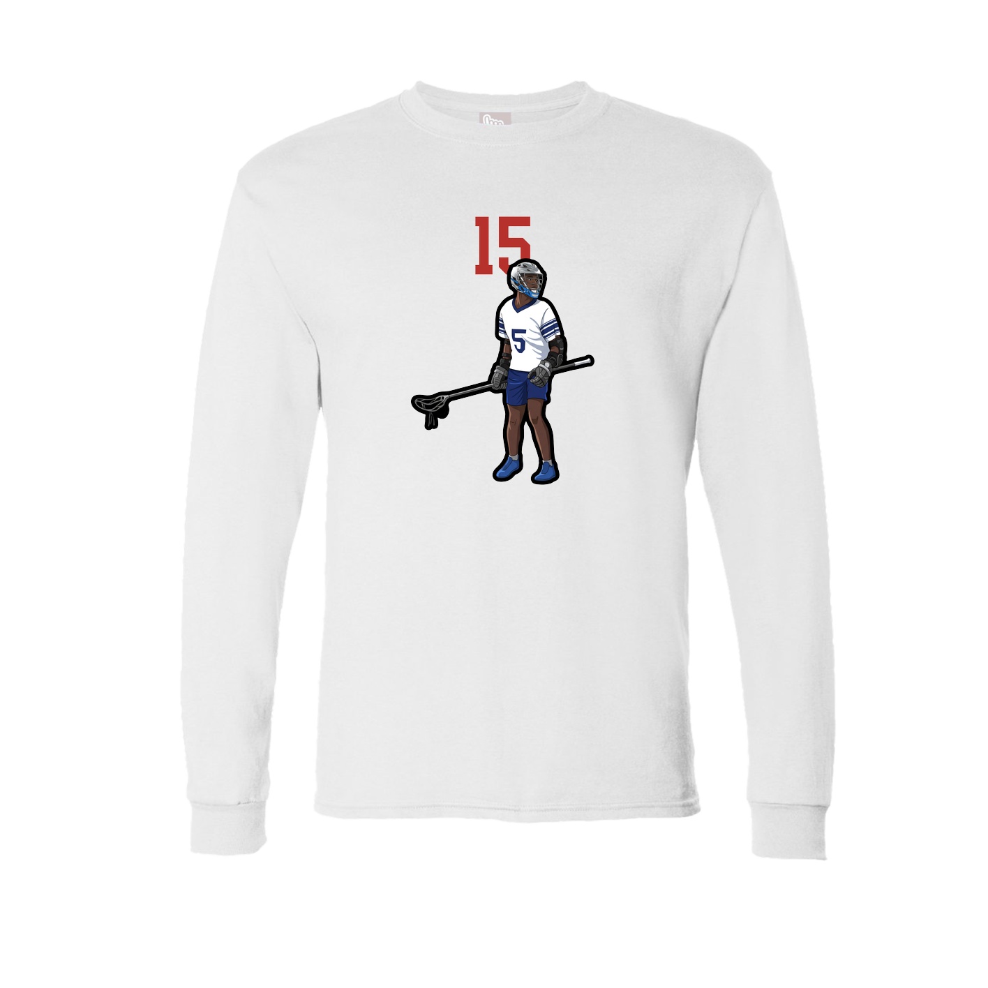 Long Sleeve Tee — Number Top in White