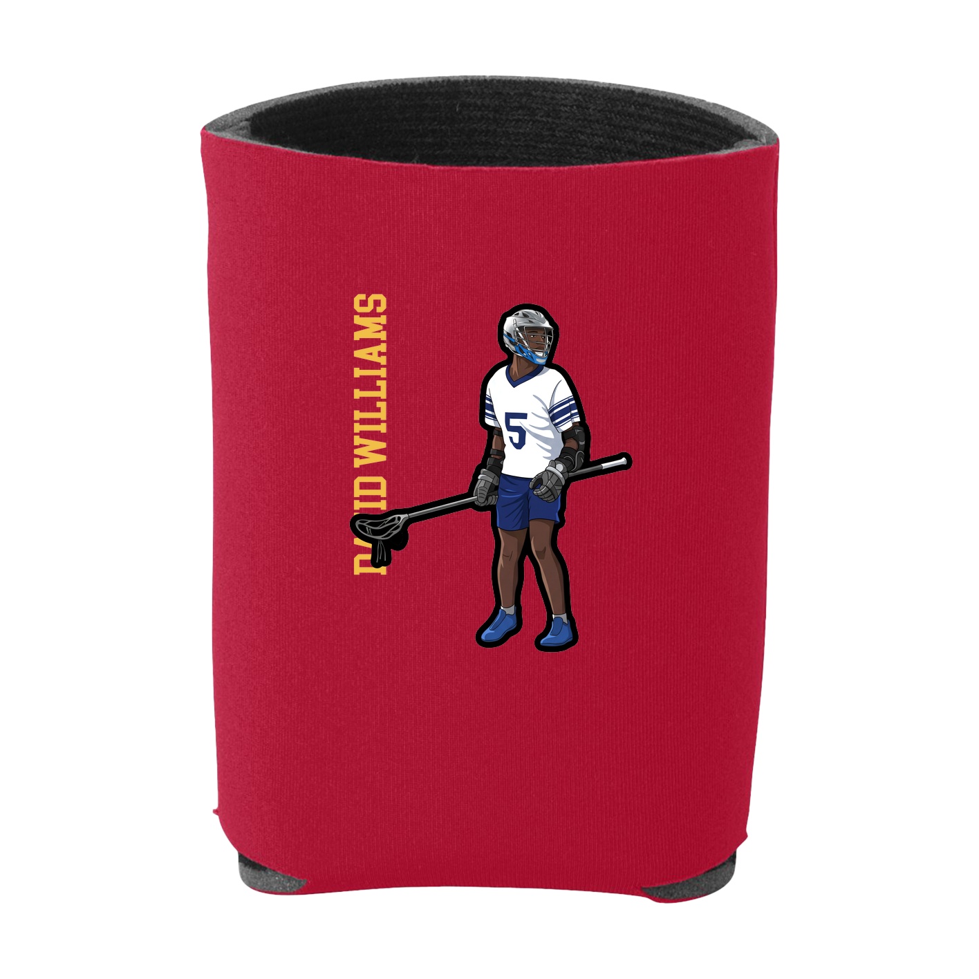 Can Holder — Name Vertical in Red