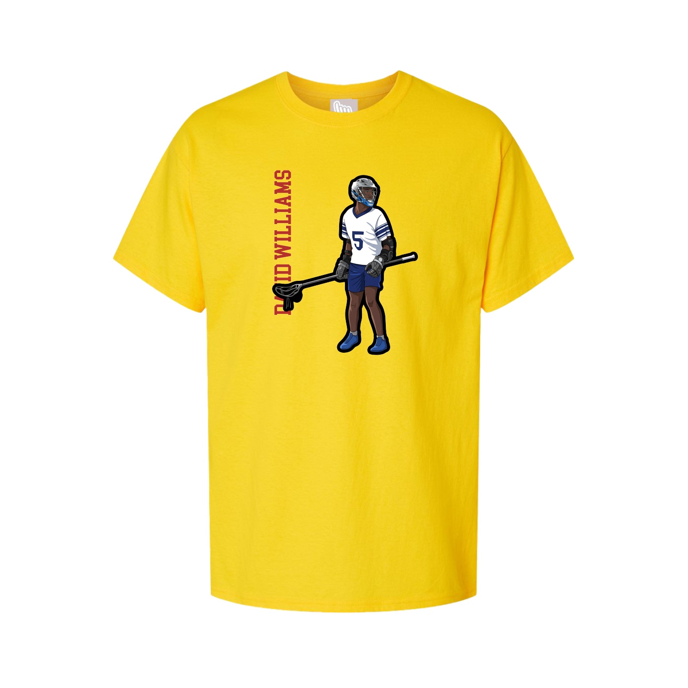 Youth Tee — Name Vertical in Gold
