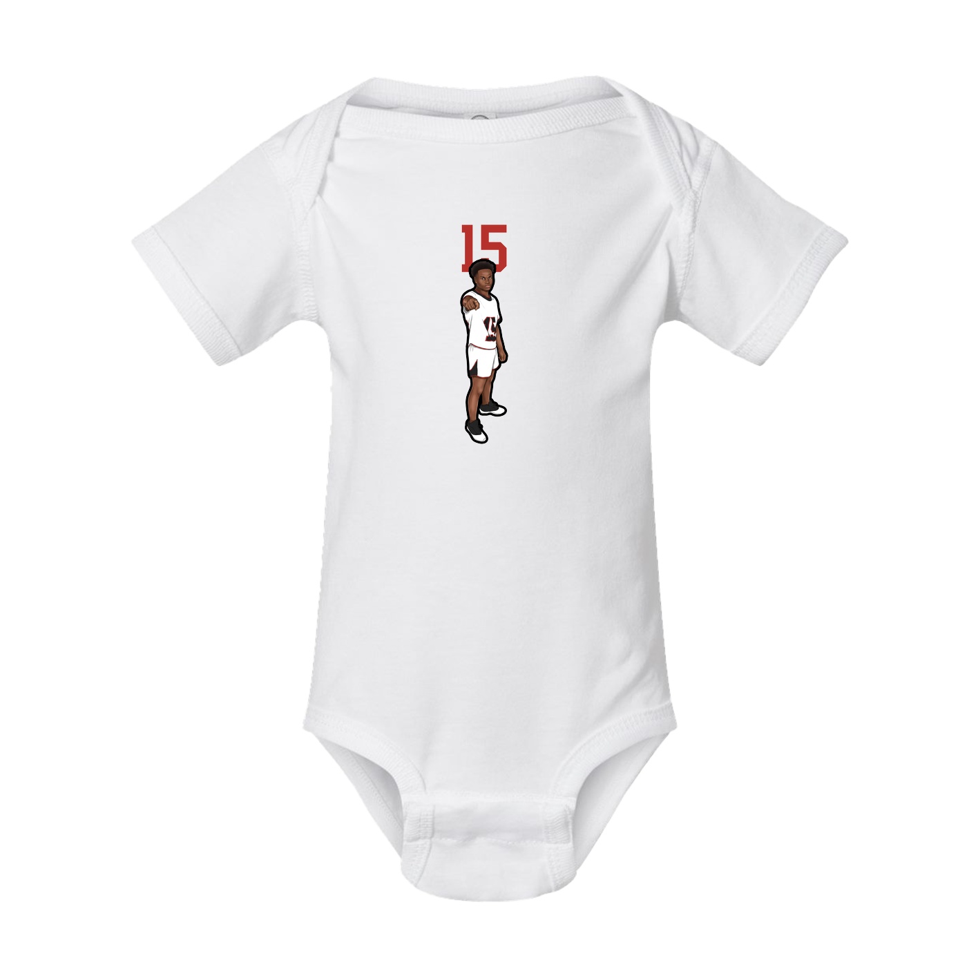 Baby Onesie — Number Top in White