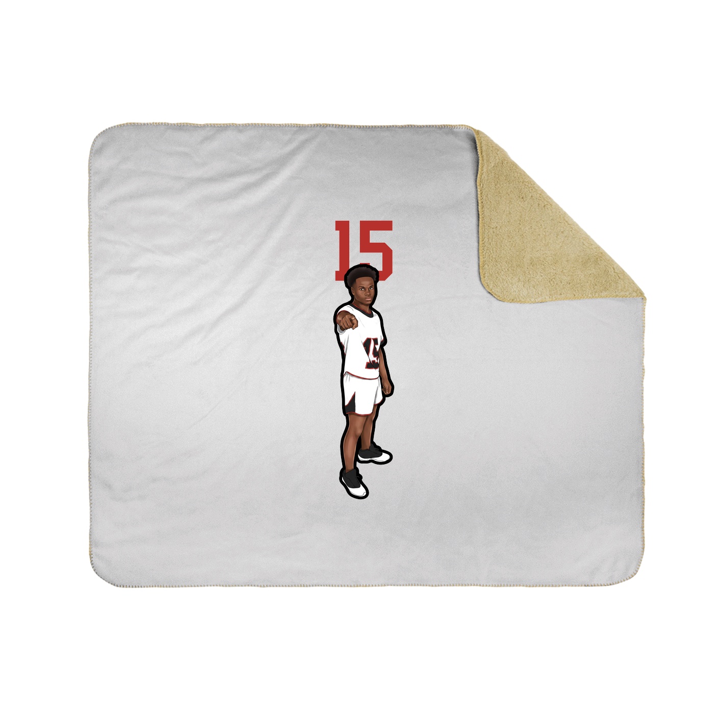 Throw Blanket — Number Top in White