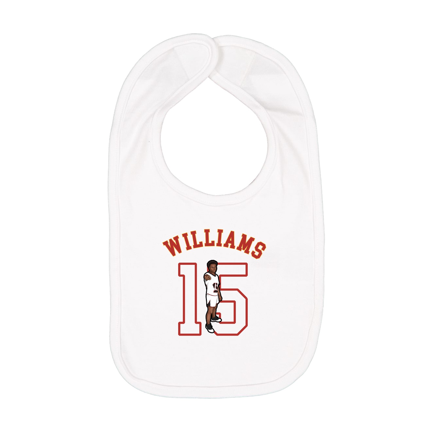 Infant Bib — Shirsey Arch in White