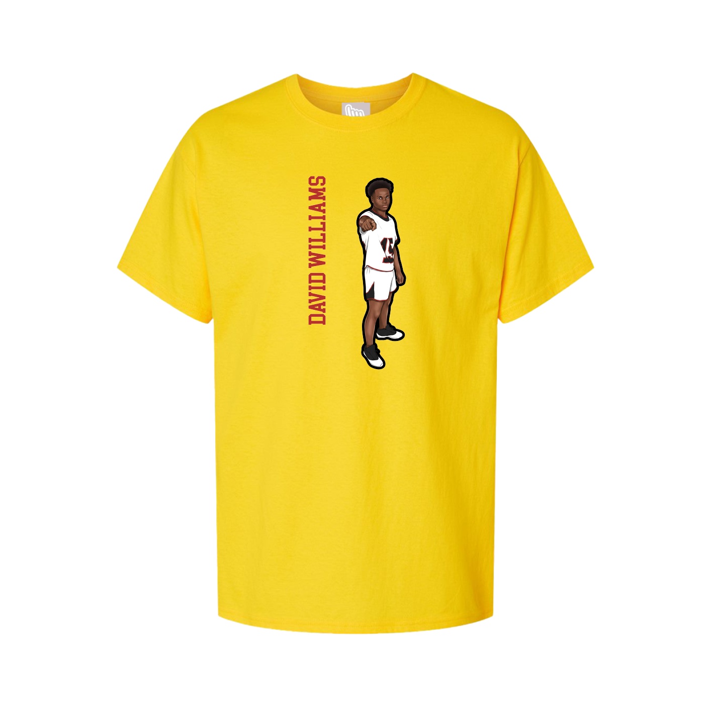 Tee — Name Vertical in Gold
