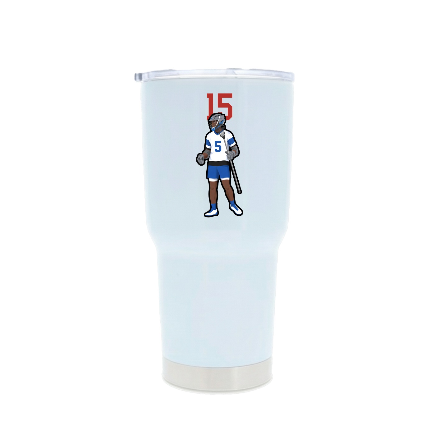 30oz Stainless Steel Tumbler — Number Top in White