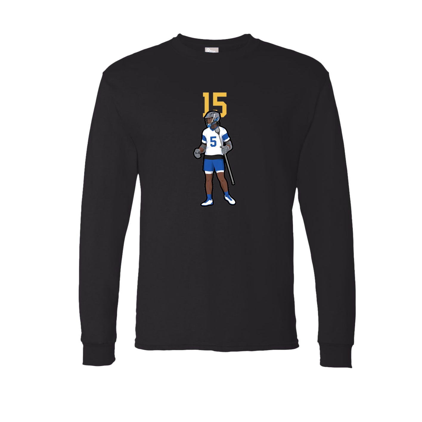 Long Sleeve Tee — Number Top in Black