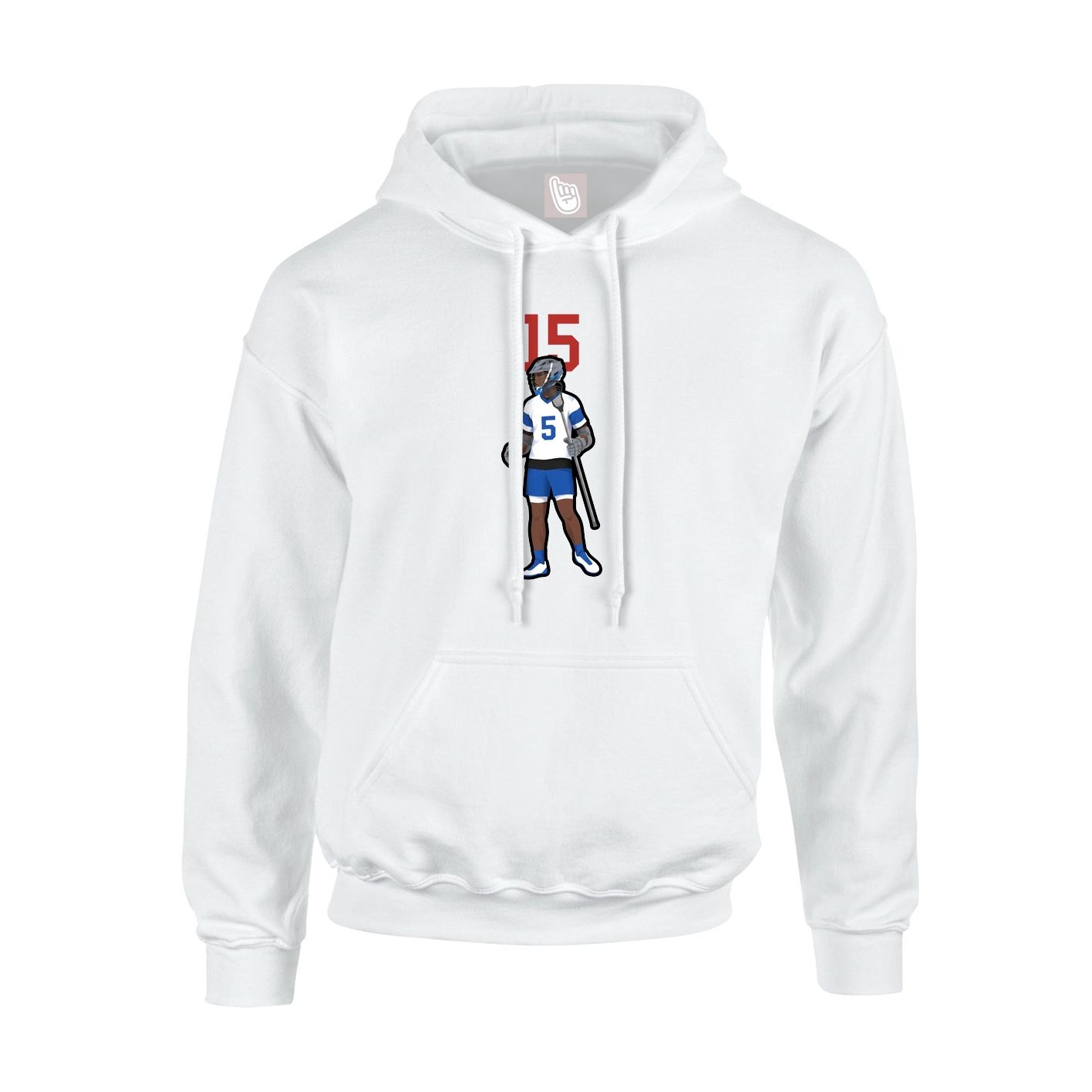Hoodie — Number Top in White