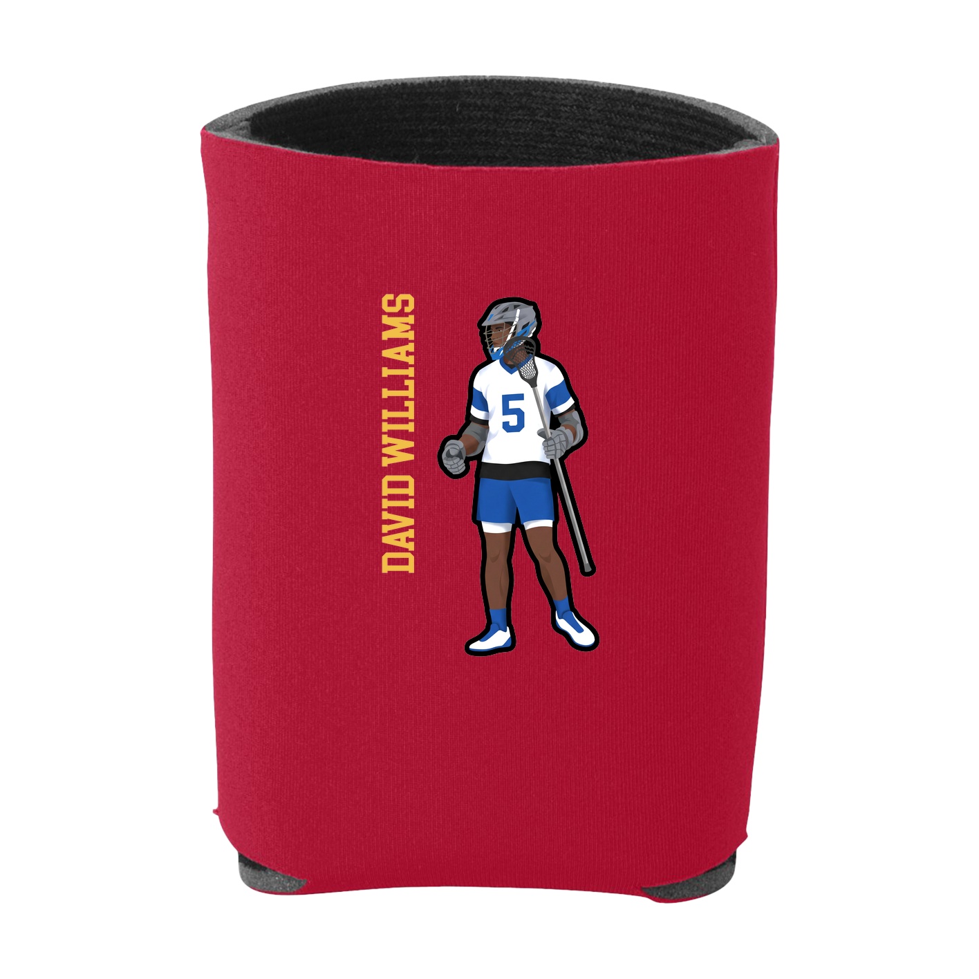 Can Holder — Name Vertical in Red